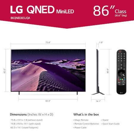 LG 86" Class QNED MiniLED 85 Series 4K UHD TV With AI ThinQ (2022), , large