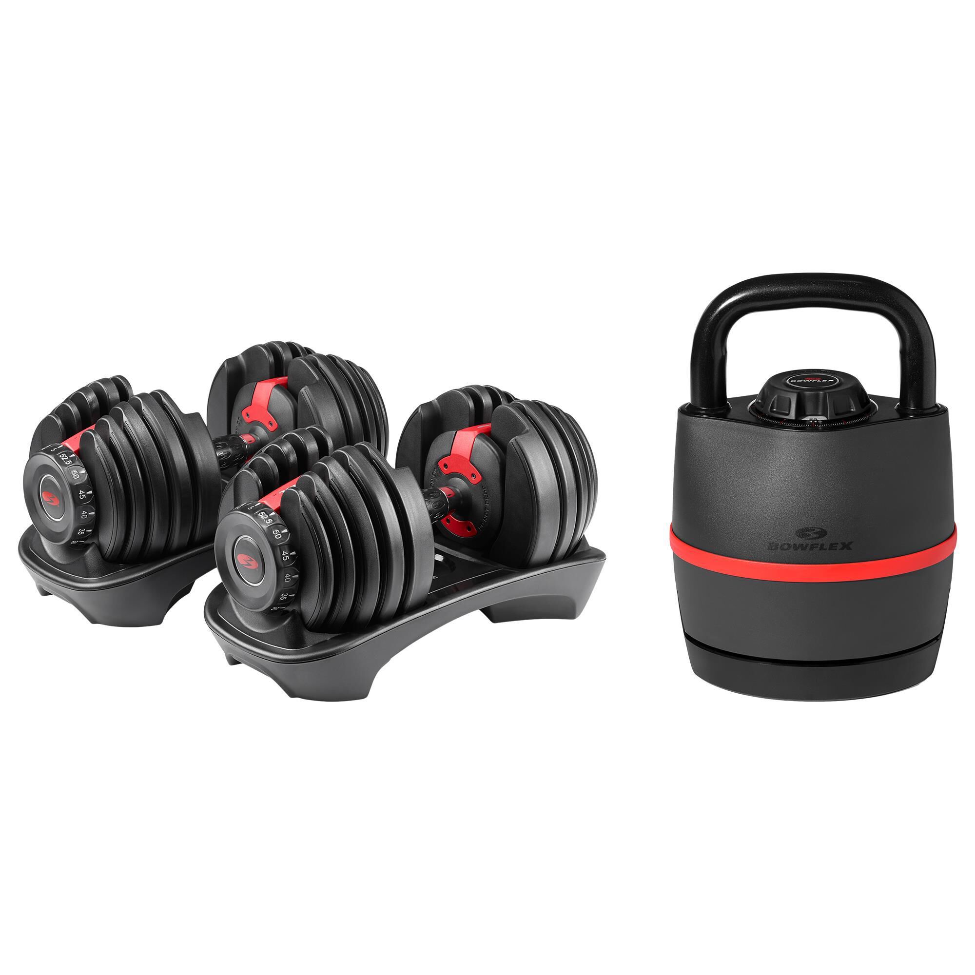 Bowflex SelectTech 552 Adjustable Dumbbells and 840 Kettlebell in Black, , large