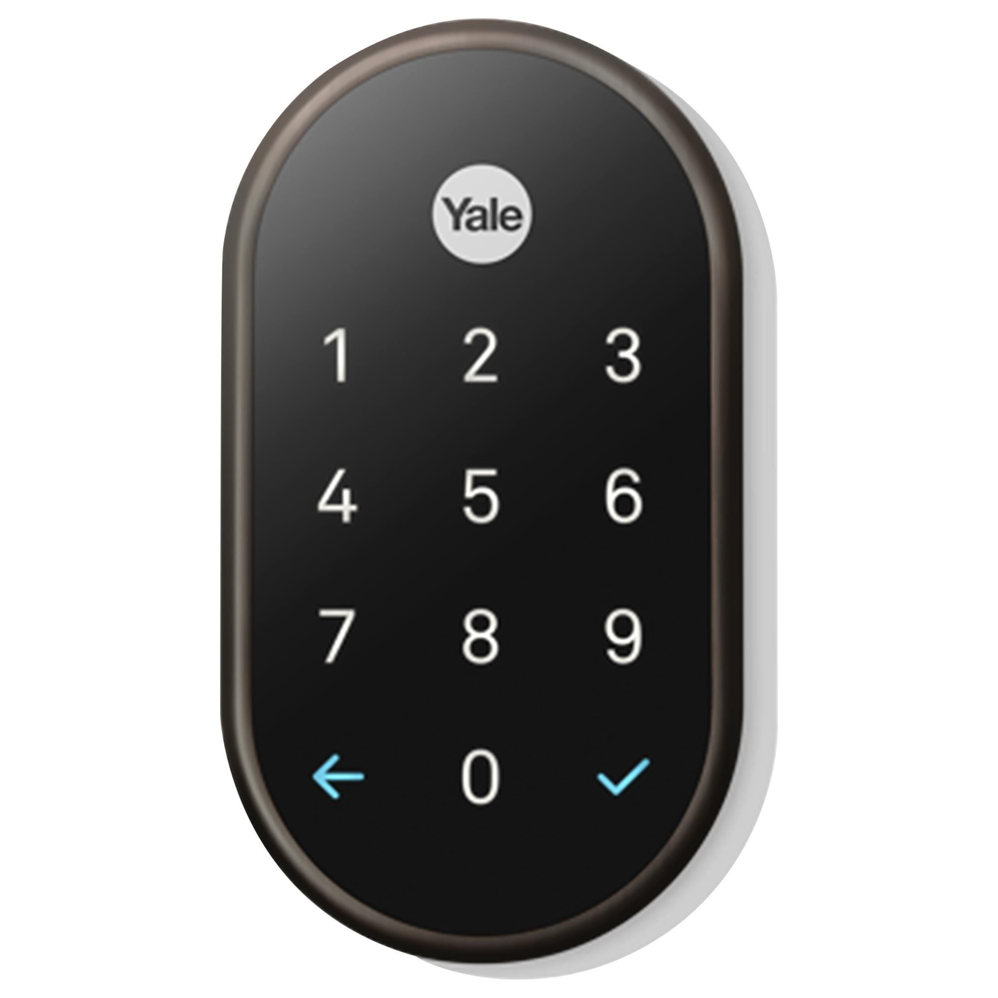 HP Nest Hub - Chalk (2nd Generation) + Yale Lock Electronic Deadbolt in Oil Rubbed Bronze, , large