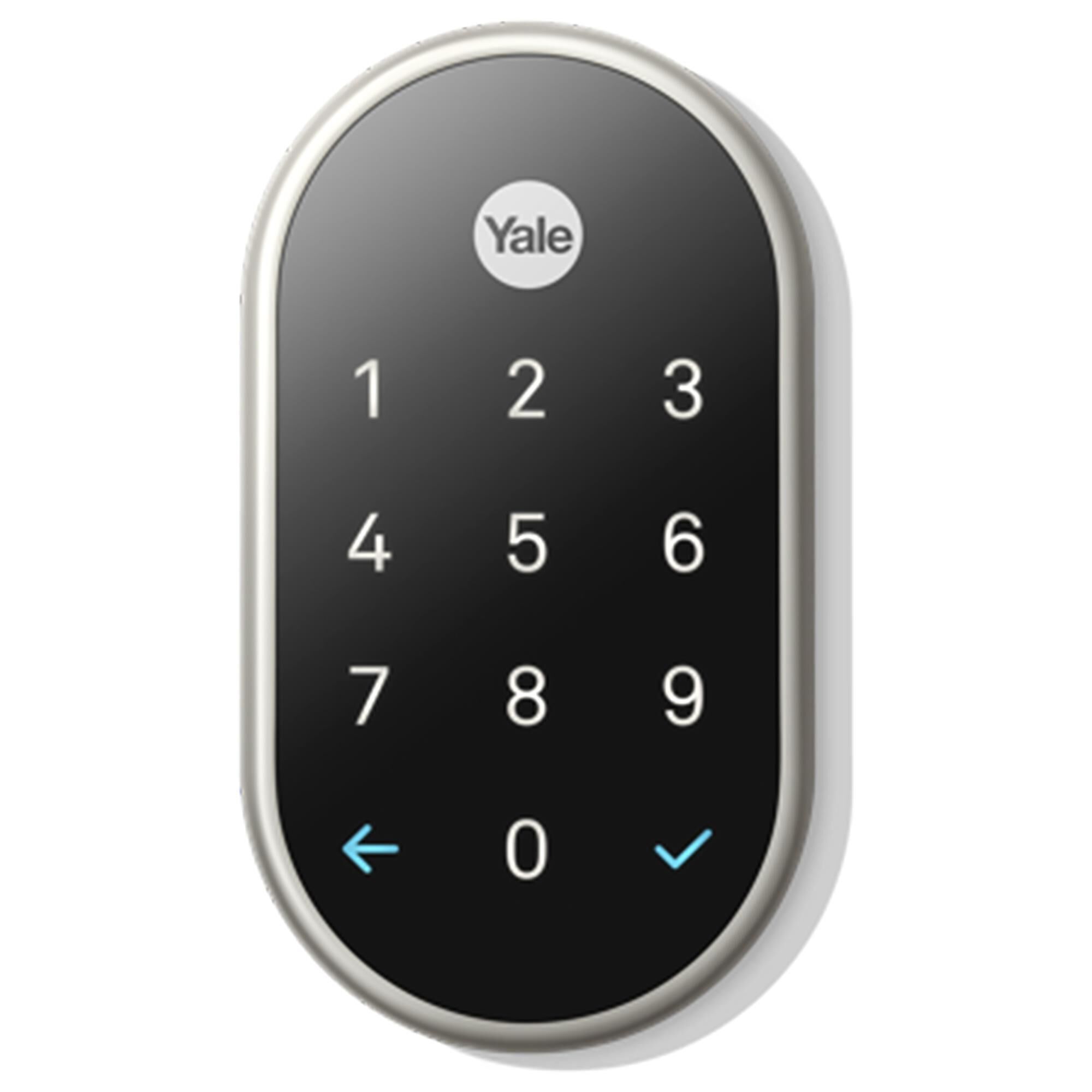 HP Nest Hub Max - Charcoal + Yale Lock Electronic Deadbolt in Satin Nickel, , large