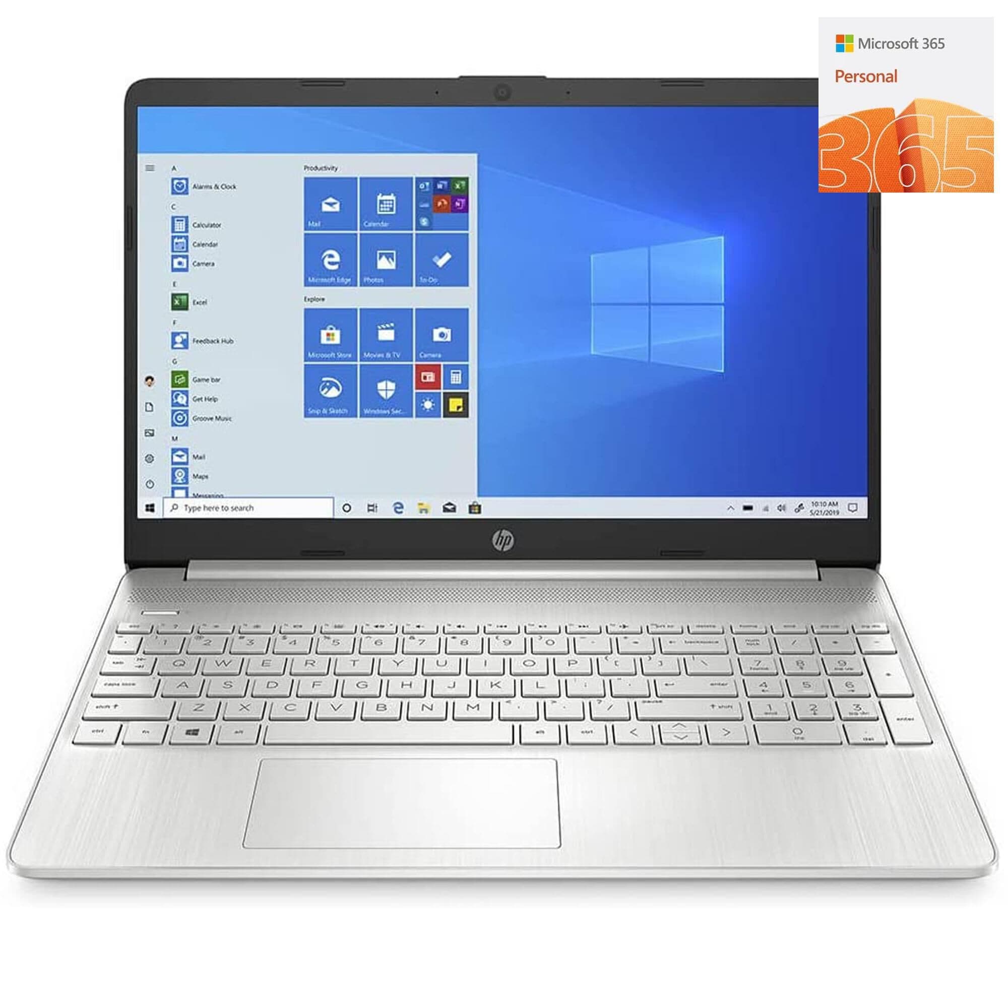 HP 15.6" Laptop, Intel Core i3, 8GB/256GB SSD, Windows 11 + 365 Personal | 12-Month Subscription, 1 person | Premium Office apps | 1TB OneDrive cloud storage | PC/Mac Download (Digital Code in Box), , large