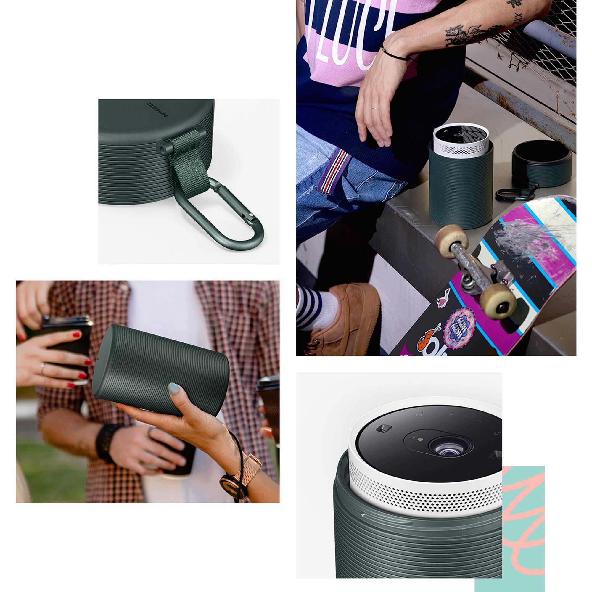 Samsung The Freestyle Smart Portable Projector with Case in Dark Green, , large