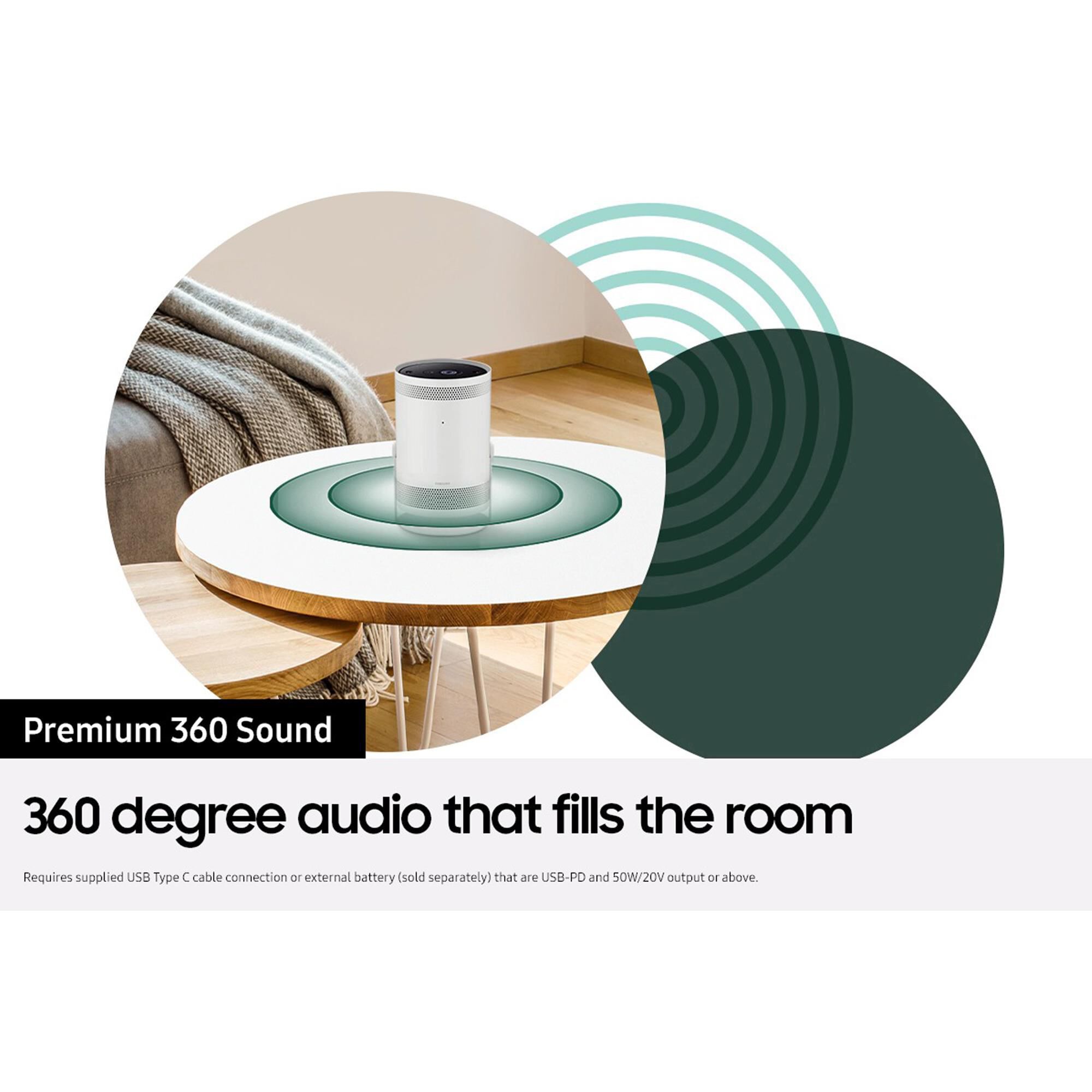 Samsung The Freestyle Smart Portable Projector with Case in Dark Green, , large