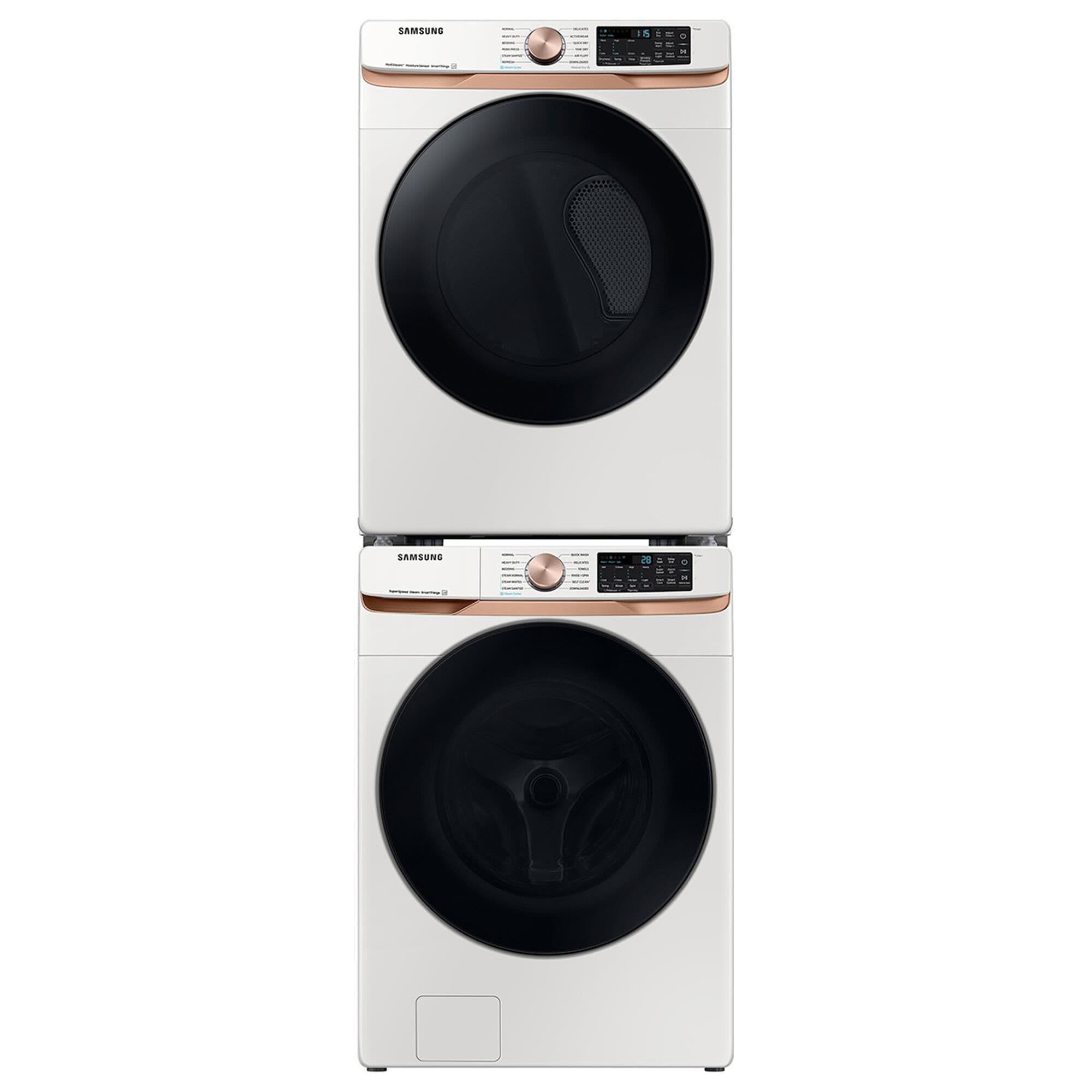 Samsung 5.0 cu. ft. Extra Large Capacity Smart Front Load Washer with Super Speed Wash and Steam in Ivory