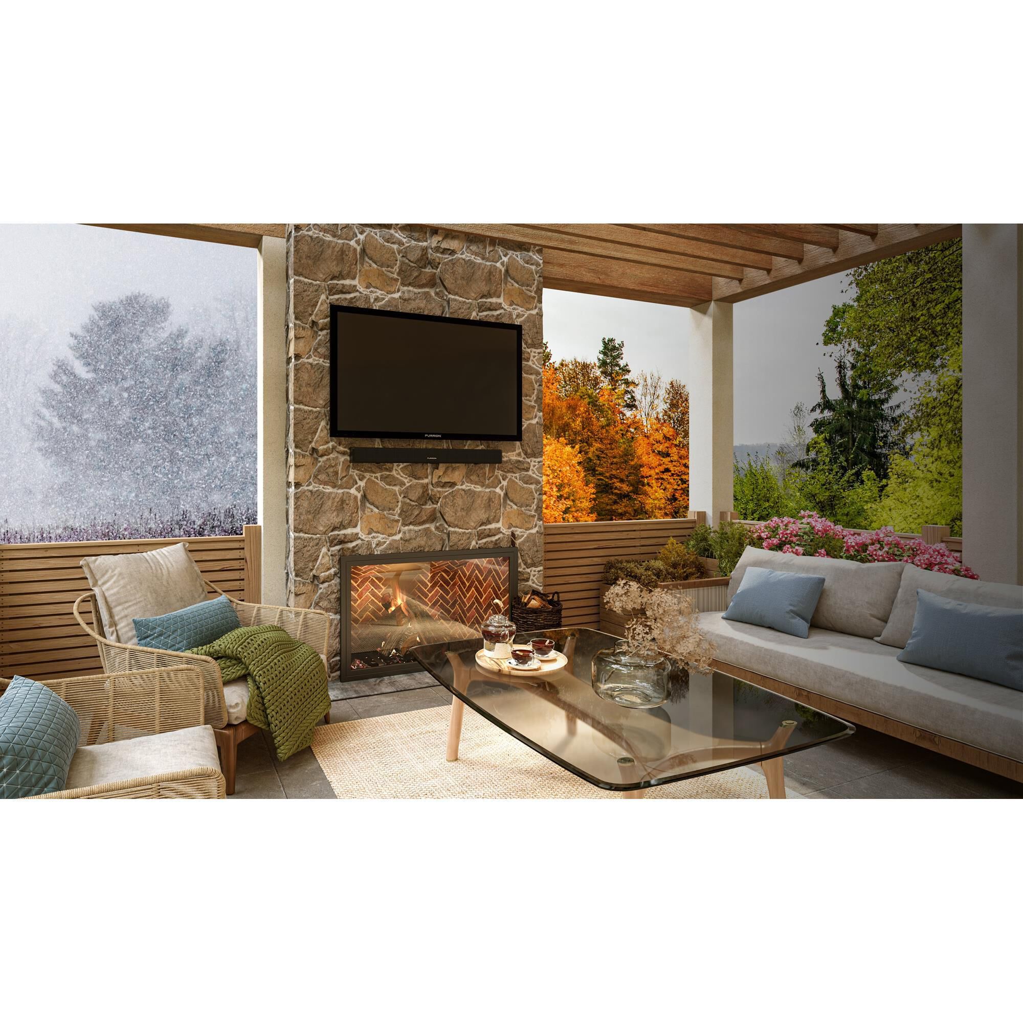 Furrion Aurora 55" Class Partial Sun Outdoor 4K LED UHD - Smart TV with Gray Cover, , large