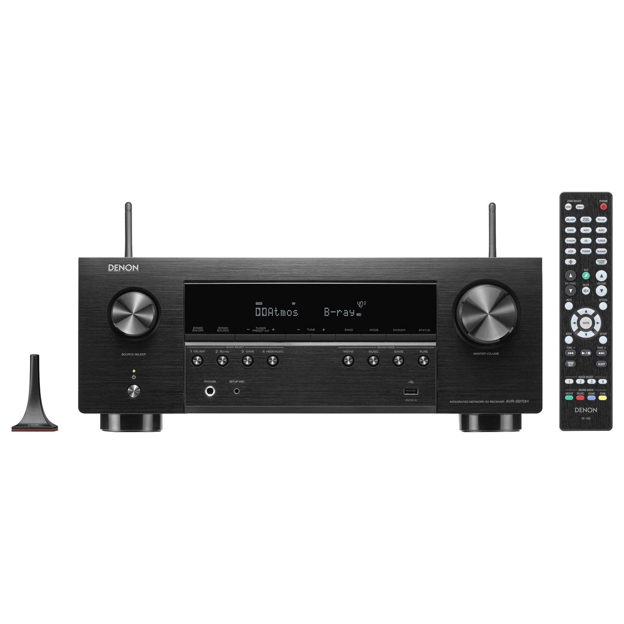 Denon 90W 7.2-Channel AV Receiver in Black, , large