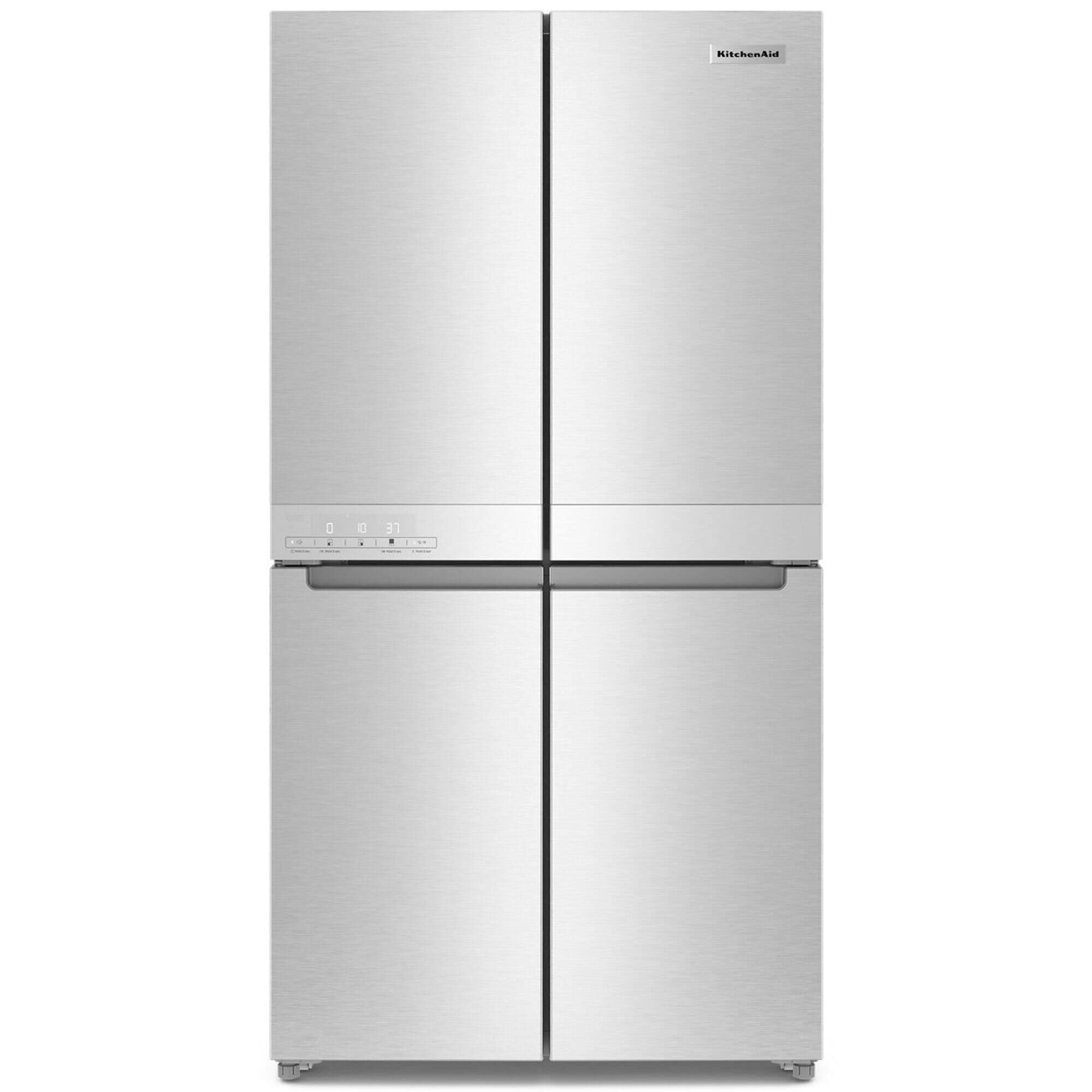 KitchenAid 19.4 Cu. Ft. Counter-Depth 4-Door Refrigerator with PrintShield Finish Metallic Steel, , large