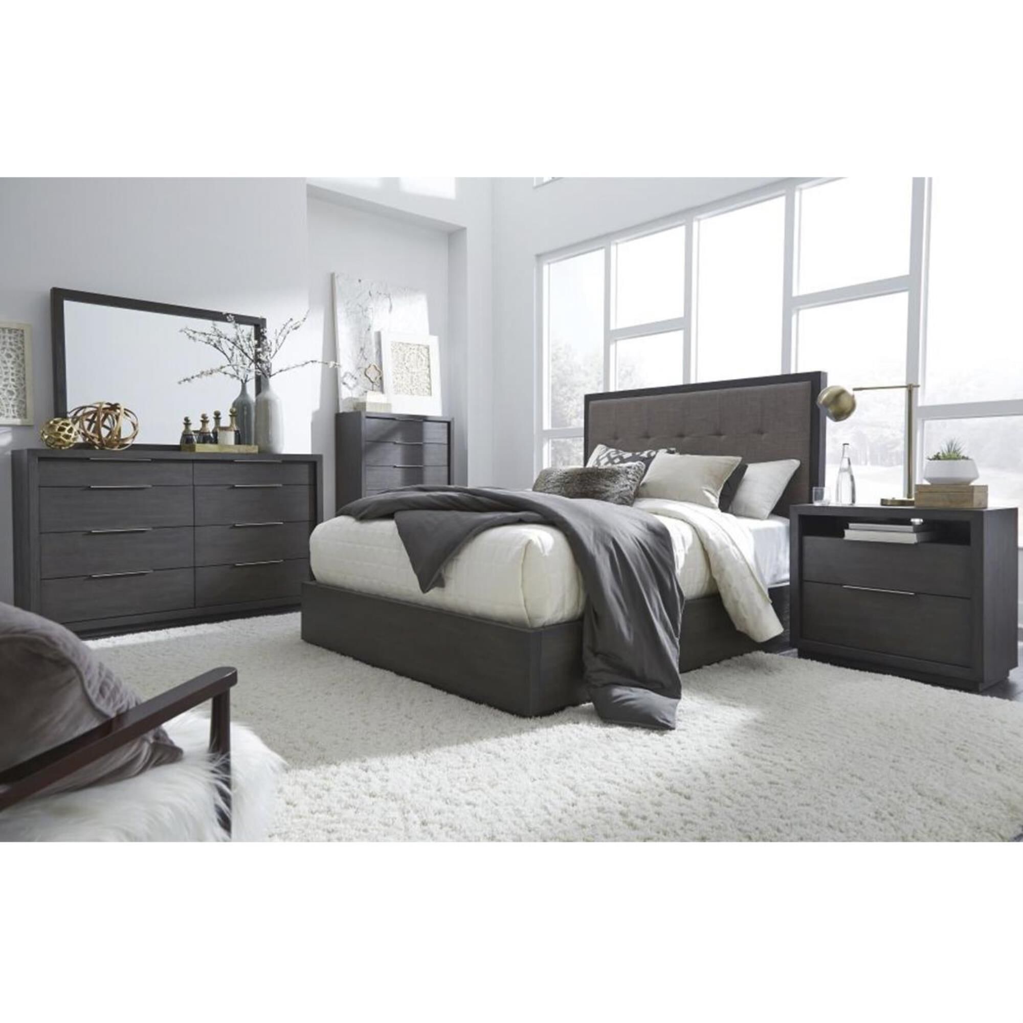 Urban Home Oxford 5-Piece King Bedroom Set in Basalt Grey, , large