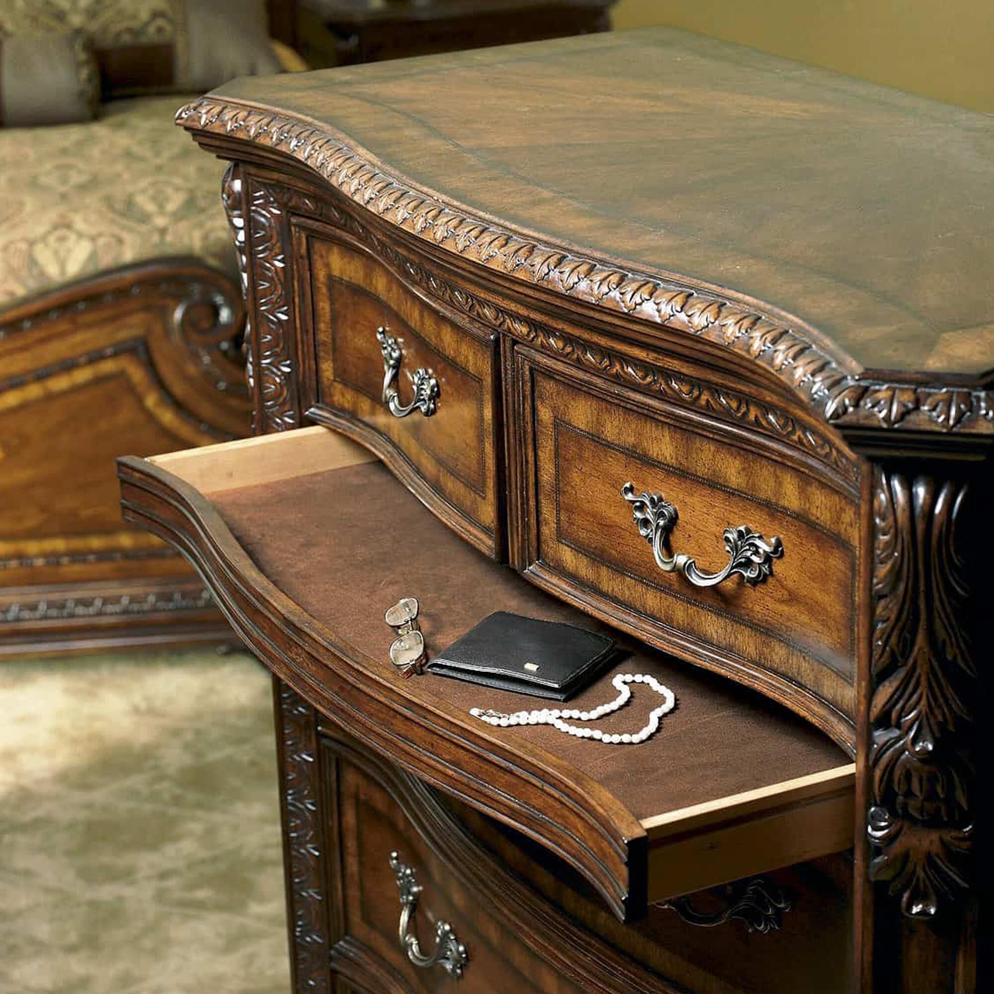 Vantage Old World 6-Drawer Chest in Medium Cherry, , large