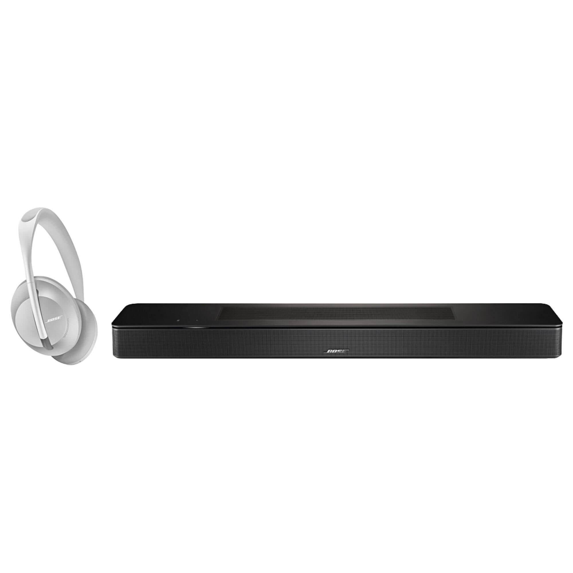Bose Smart Soundbar 600 in Black with Luxe Silver Noise Cancelling Headphones 700, , large