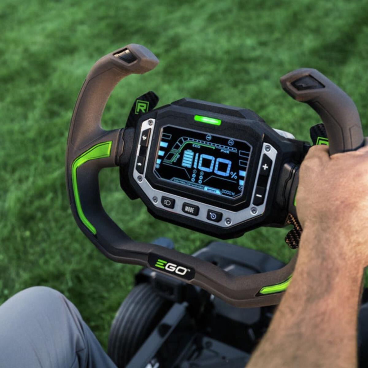 EGO POWER+ 42 Zero Turn Radius Lawn Mower Kit with e-STEER Technology with 4 x 12Ah Batteries & Charger, , large