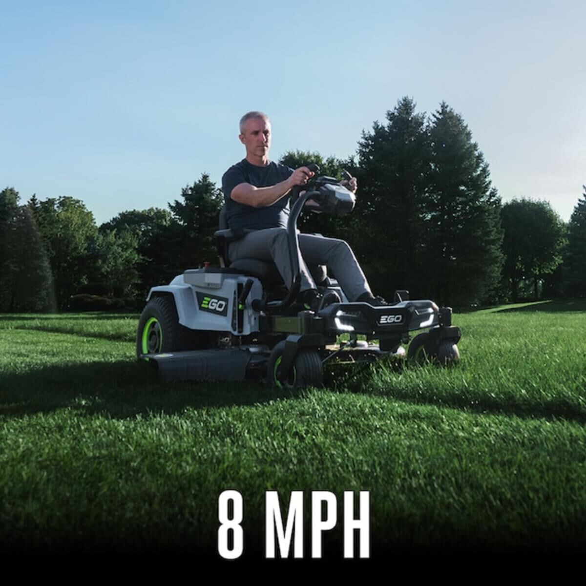 EGO POWER+ 42 Zero Turn Radius Lawn Mower Kit with e-STEER Technology with 4 x 12Ah Batteries & Charger, , large