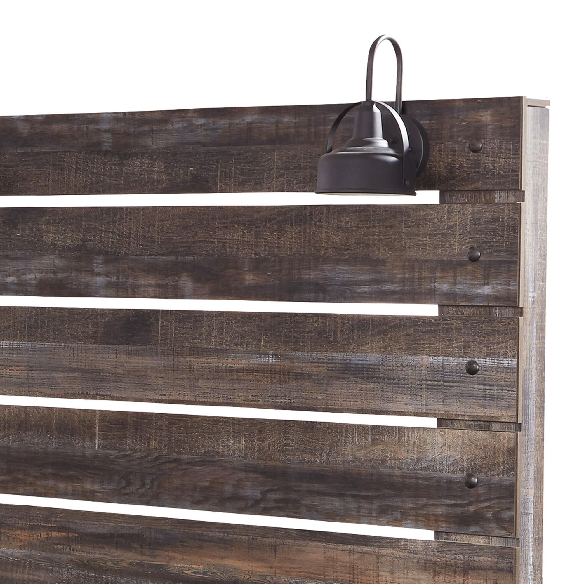Signature Design by Ashley Drystan Full Panel Bed with Storage in Brown Rustic, , large