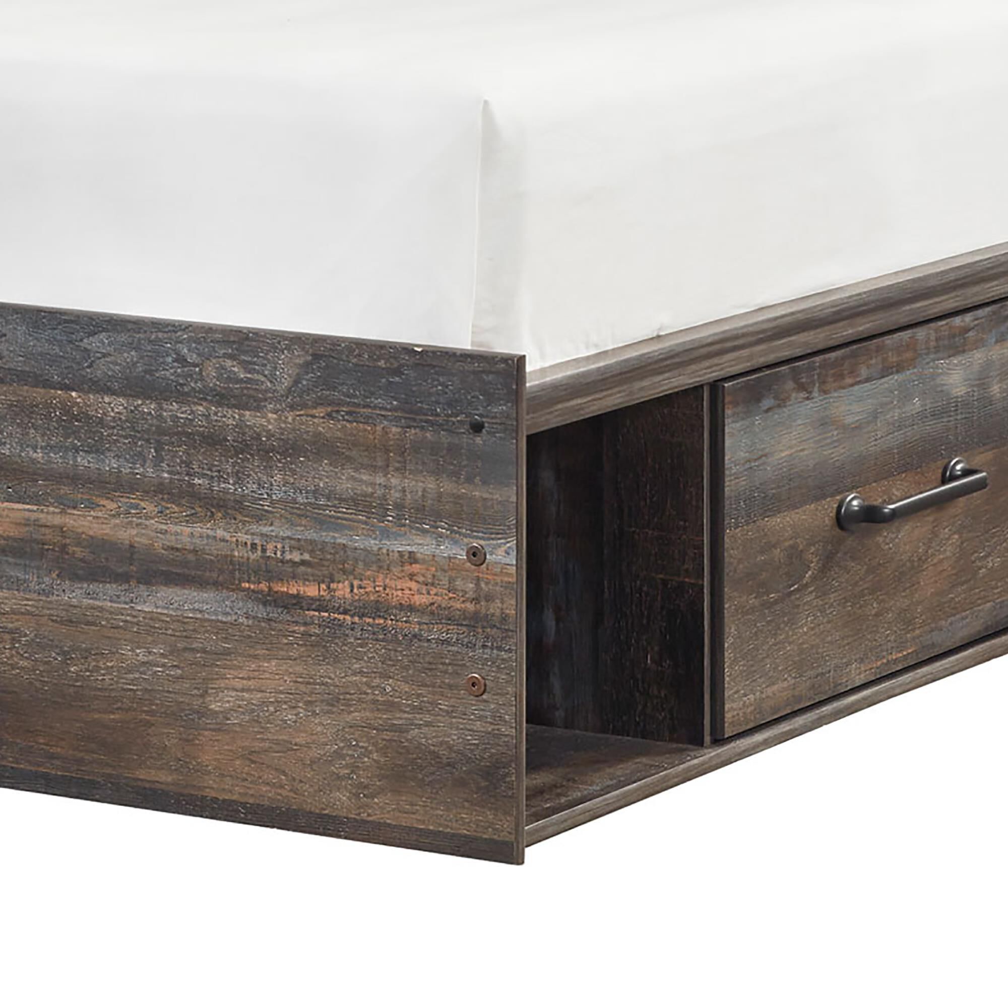Signature Design by Ashley Drystan Full Panel Bed with Storage in Brown Rustic, , large