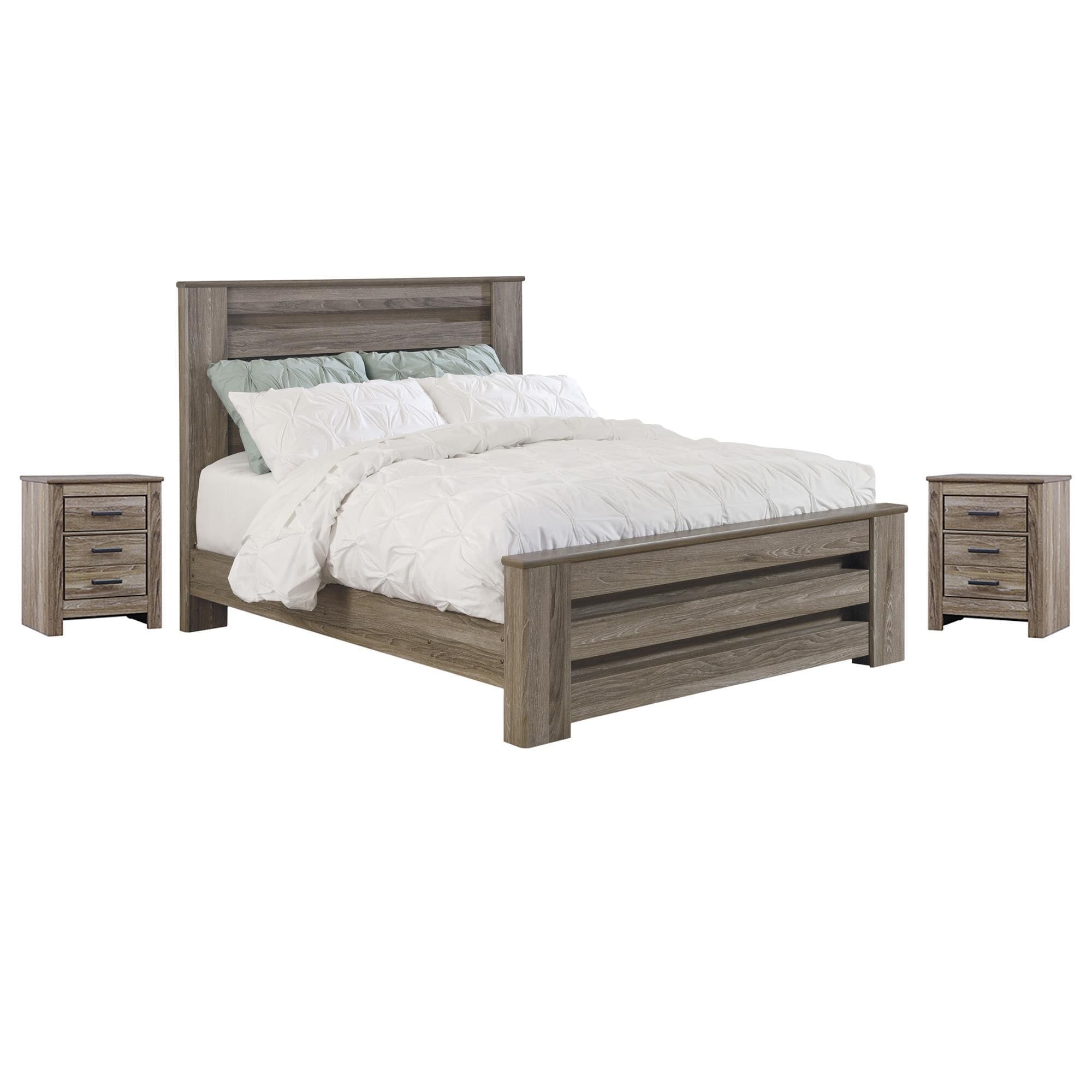 Signature Design by Ashley Zelen 3-Piece Queen Bedroom Set in Warm Gray, , large