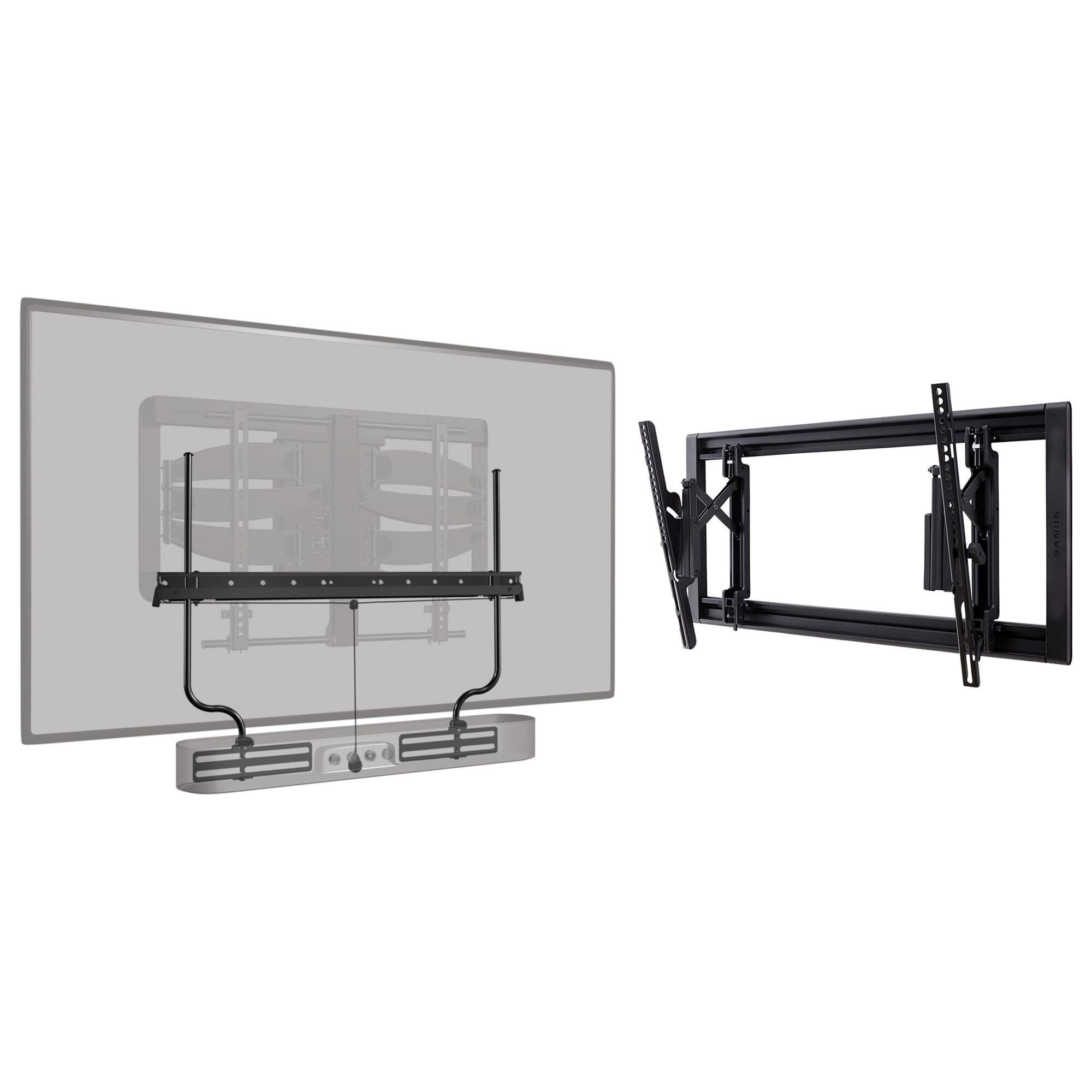 Sanus Advanced Tilt 4D Premium TV Wall Mount for 42" - 90" TVs with Soundbar Mount in Black, , large