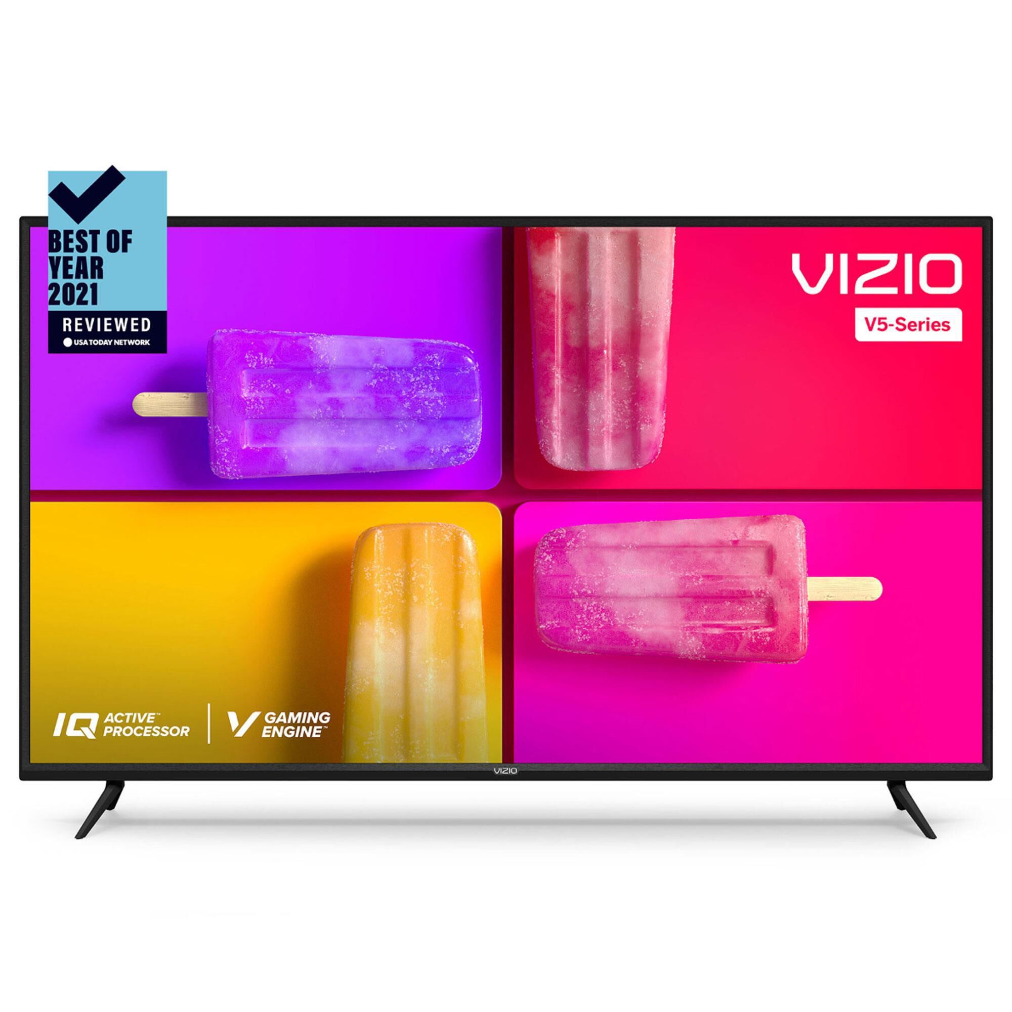 VIZIO 75" Class V-Series 4K LED HDR - Smart TV with 5.1 Home Theater Sound Bar in Black, , large