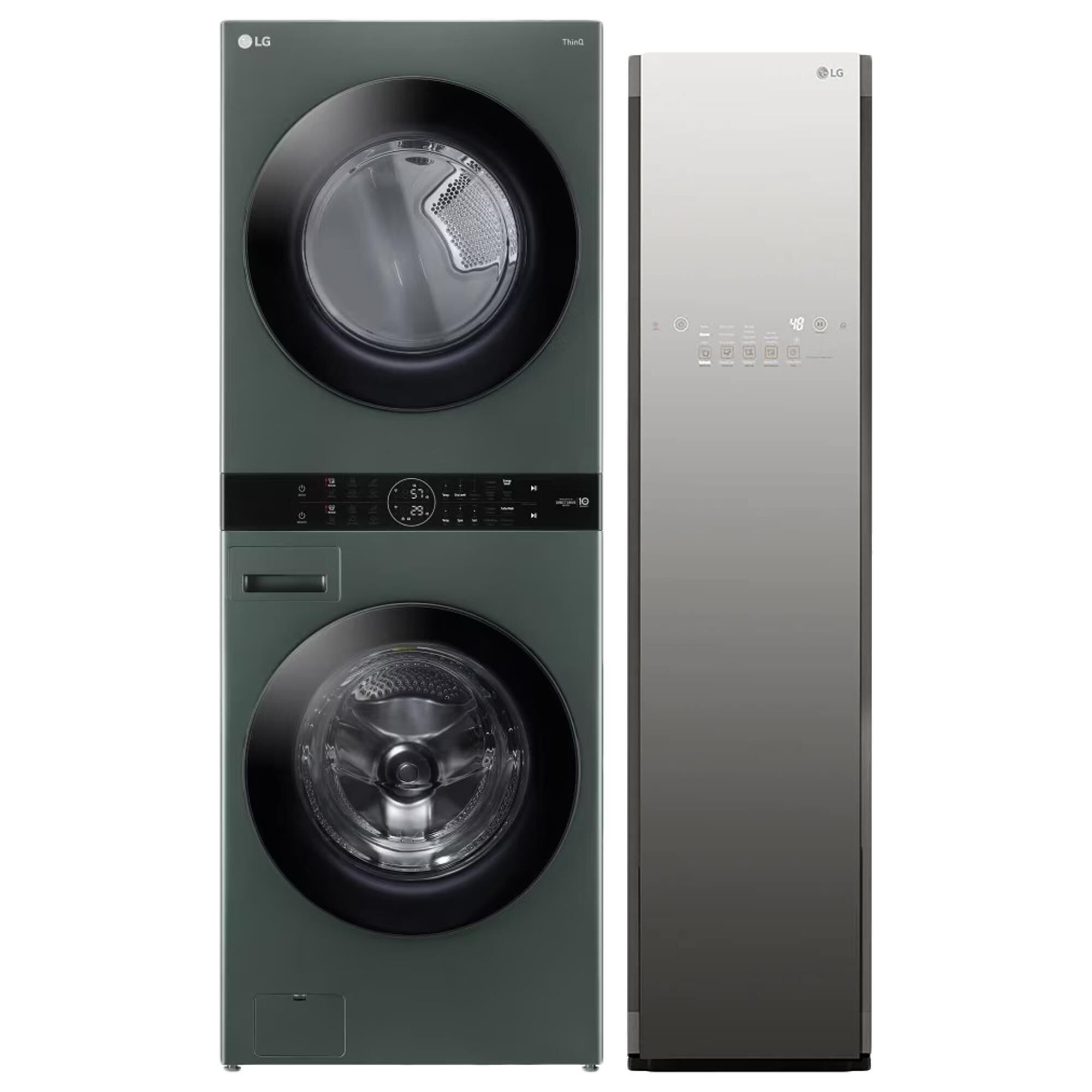 LG Appliance Single Unit WashTower with Gas Dryer in Nature Green and Wi-Fi Enabled Steam Clothing Styler in Mirror, , large