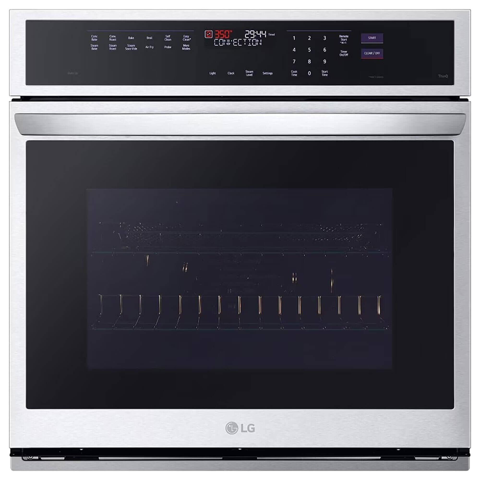 LG 4.7 cu. ft. Smart Single Wall Oven with True Convection, InstaView, Air Fry, Steam Sous Vide, PrintProof Stainless Steel, , large