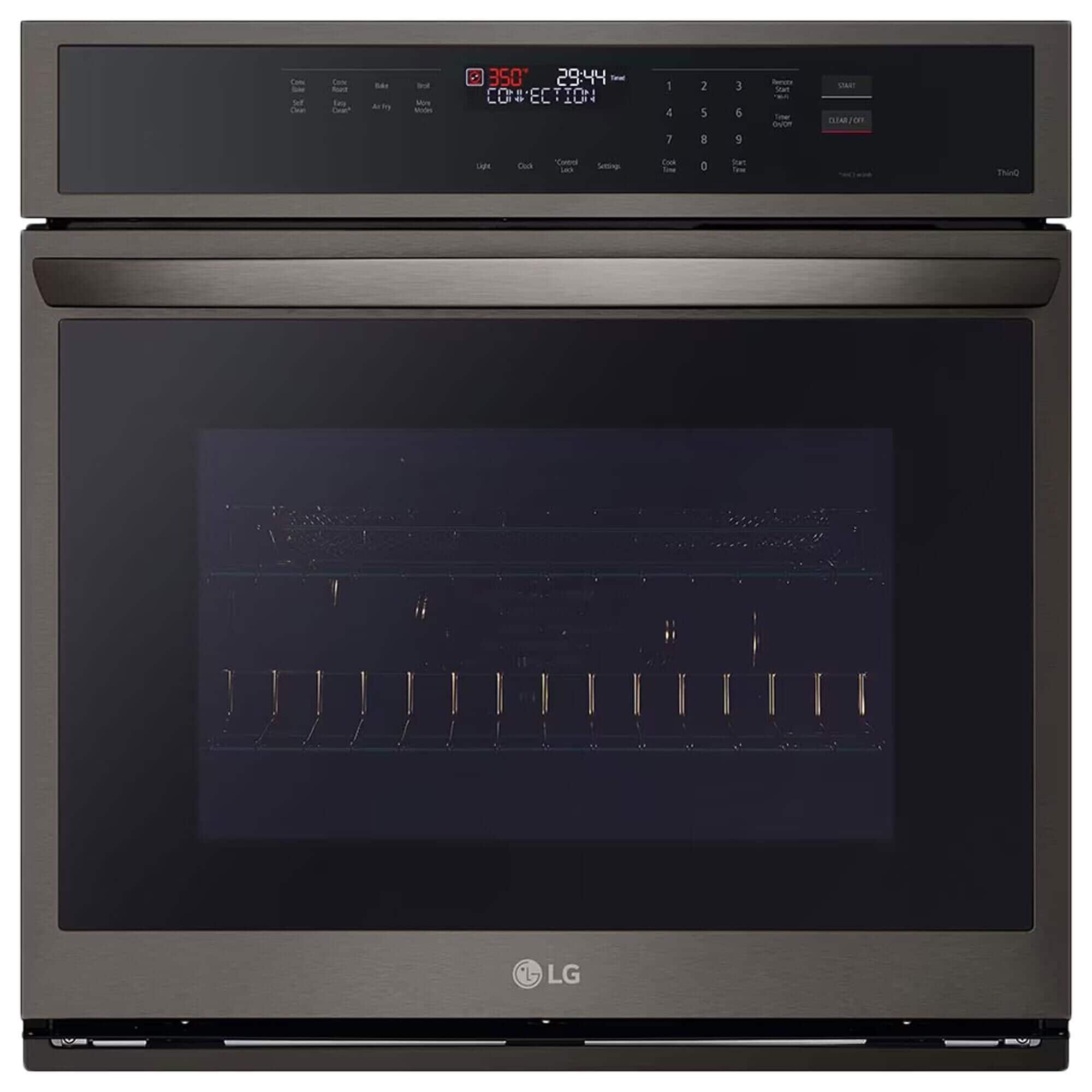 LG 4.7 cu. ft. Smart Single Wall Oven with Fan Convection, Air Fry, PrintProof Black Stainless Steel, , large