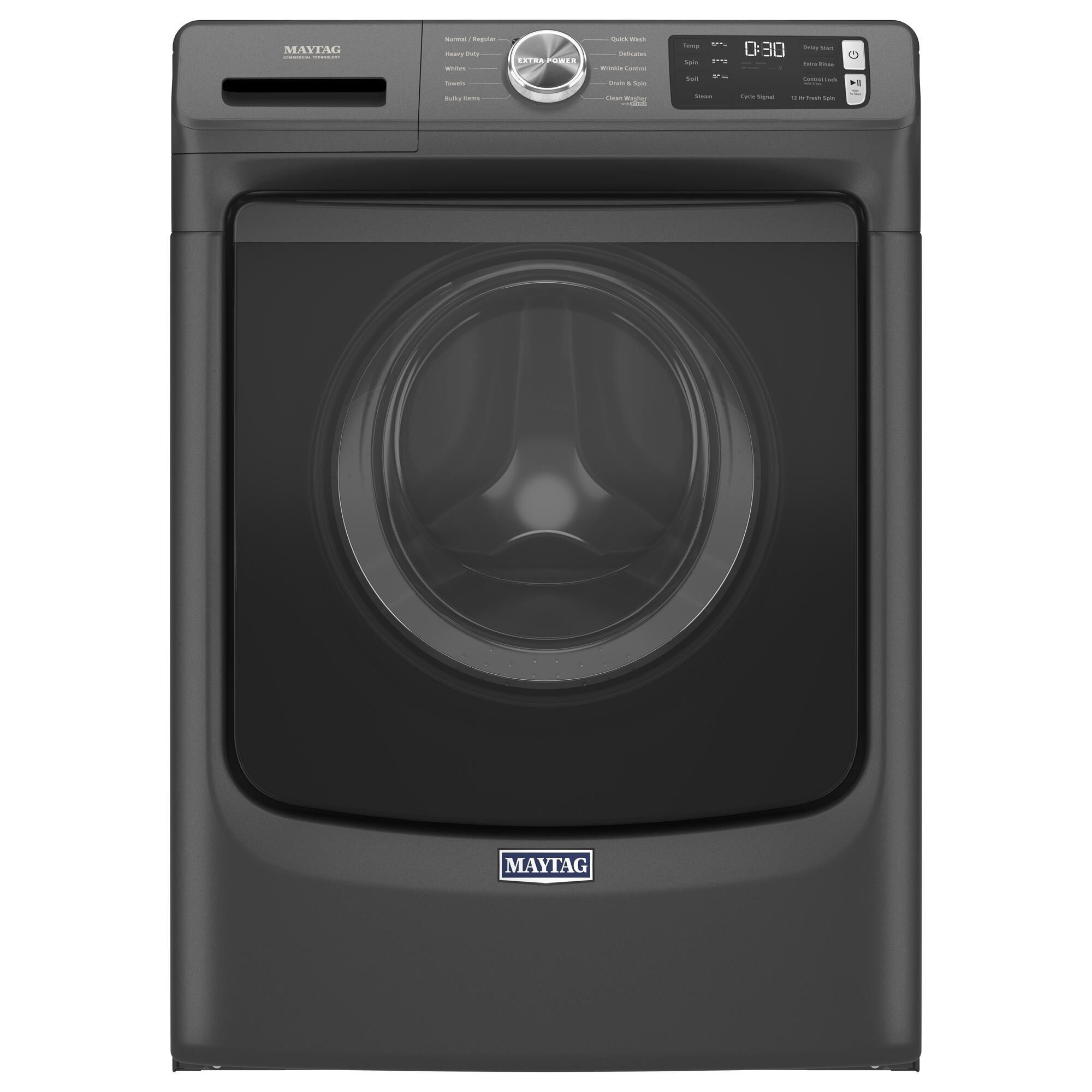 Maytag 4.5 Cu. Ft. Front Load Washer with Extra Power in Volcano Black, , large