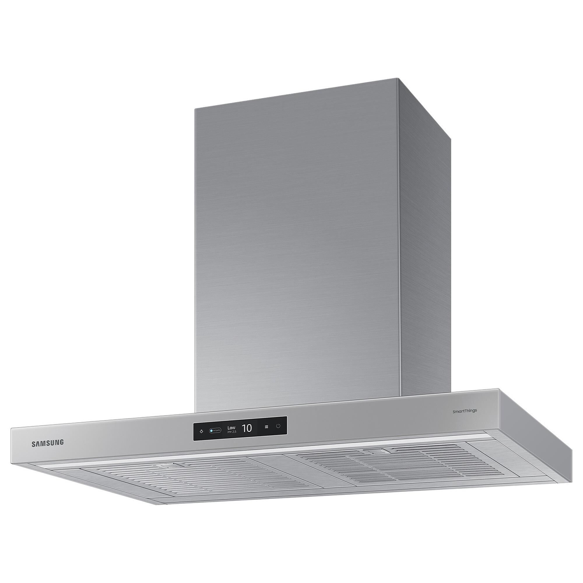 Samsung Bespoke 36" Bespoke Smart Wall Mount Hood with LCD Display in Clean Grey and Stainless Steel, , large