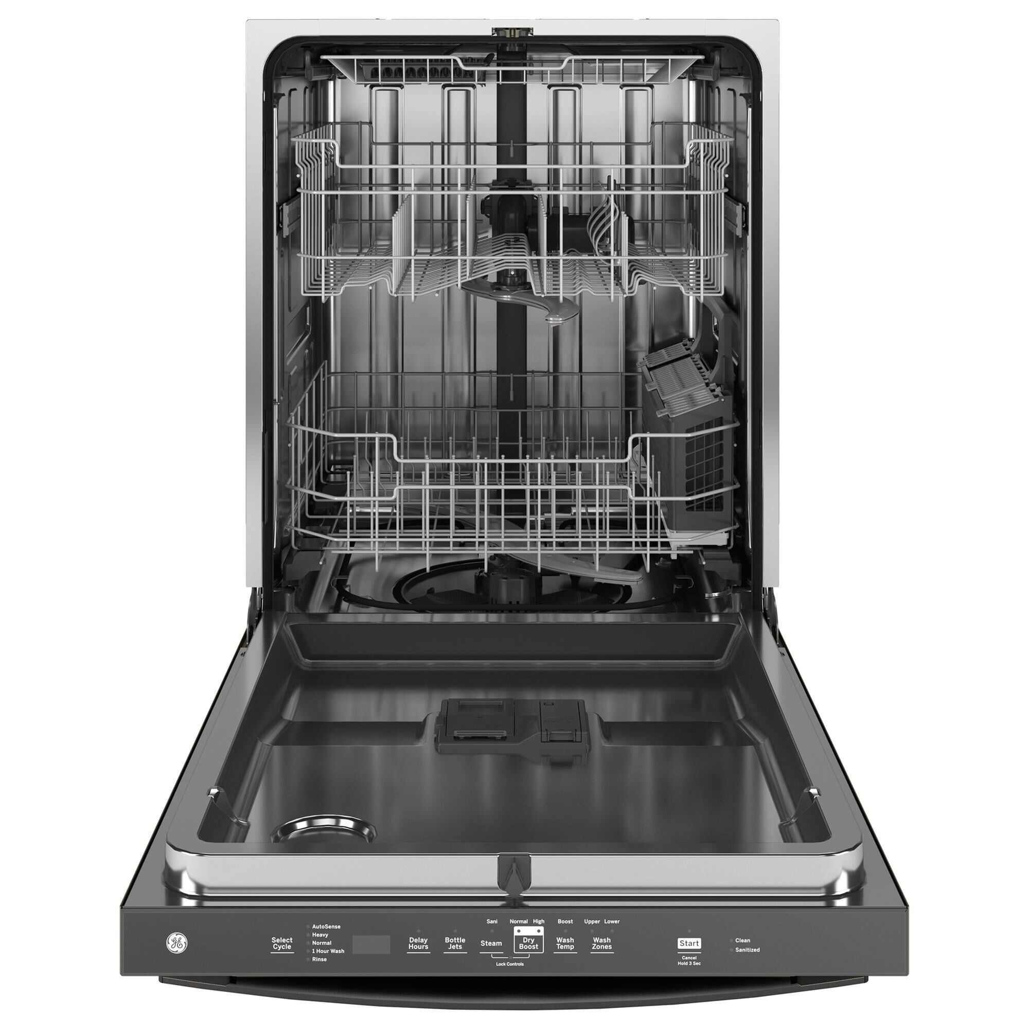 GE Appliances 24" Built-In Bar Handle Dishwasher with 45 dBA Quiet Package in Black, , large