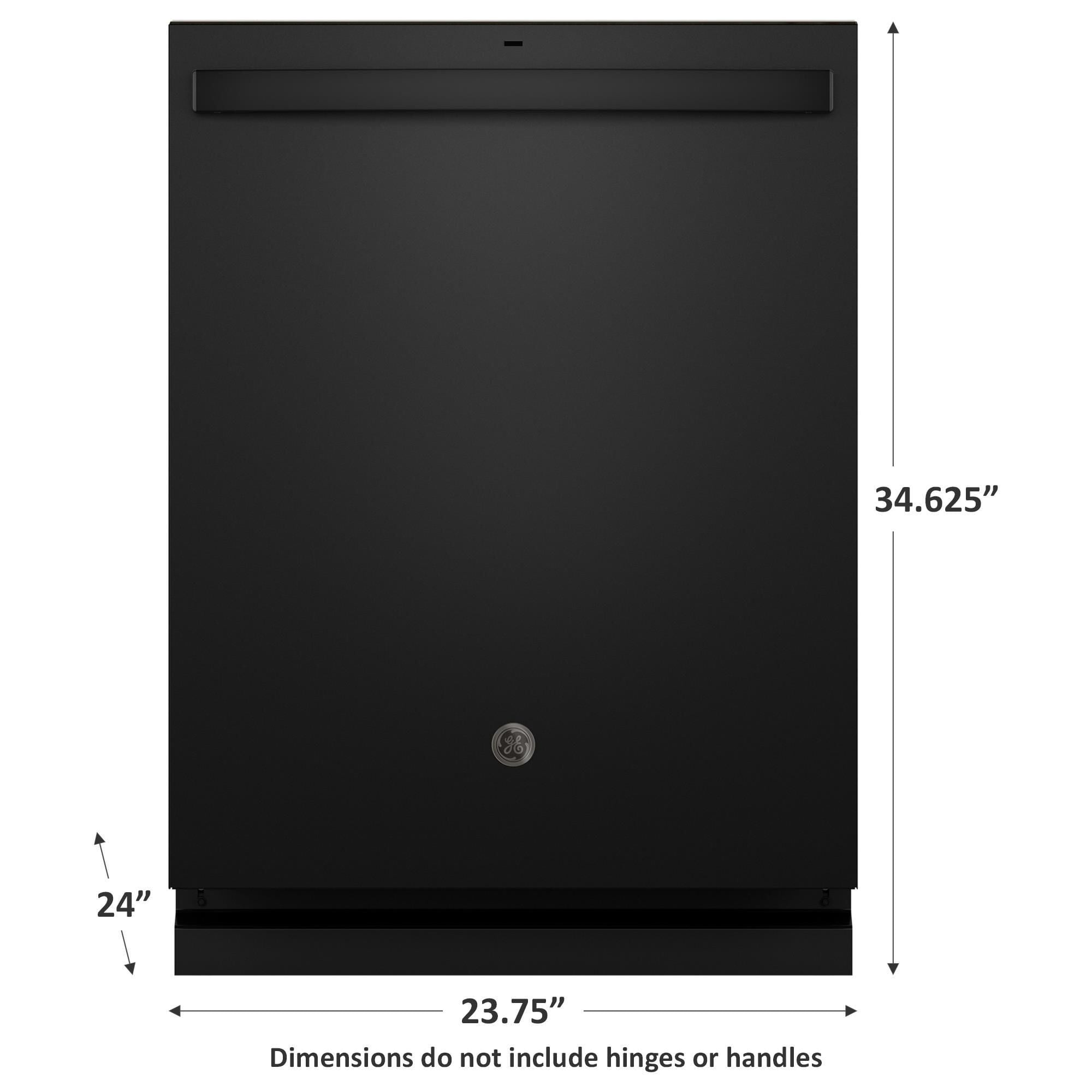 GE Appliances 24" Built-In Bar Handle Dishwasher with 45 dBA Quiet Package in Black, , large