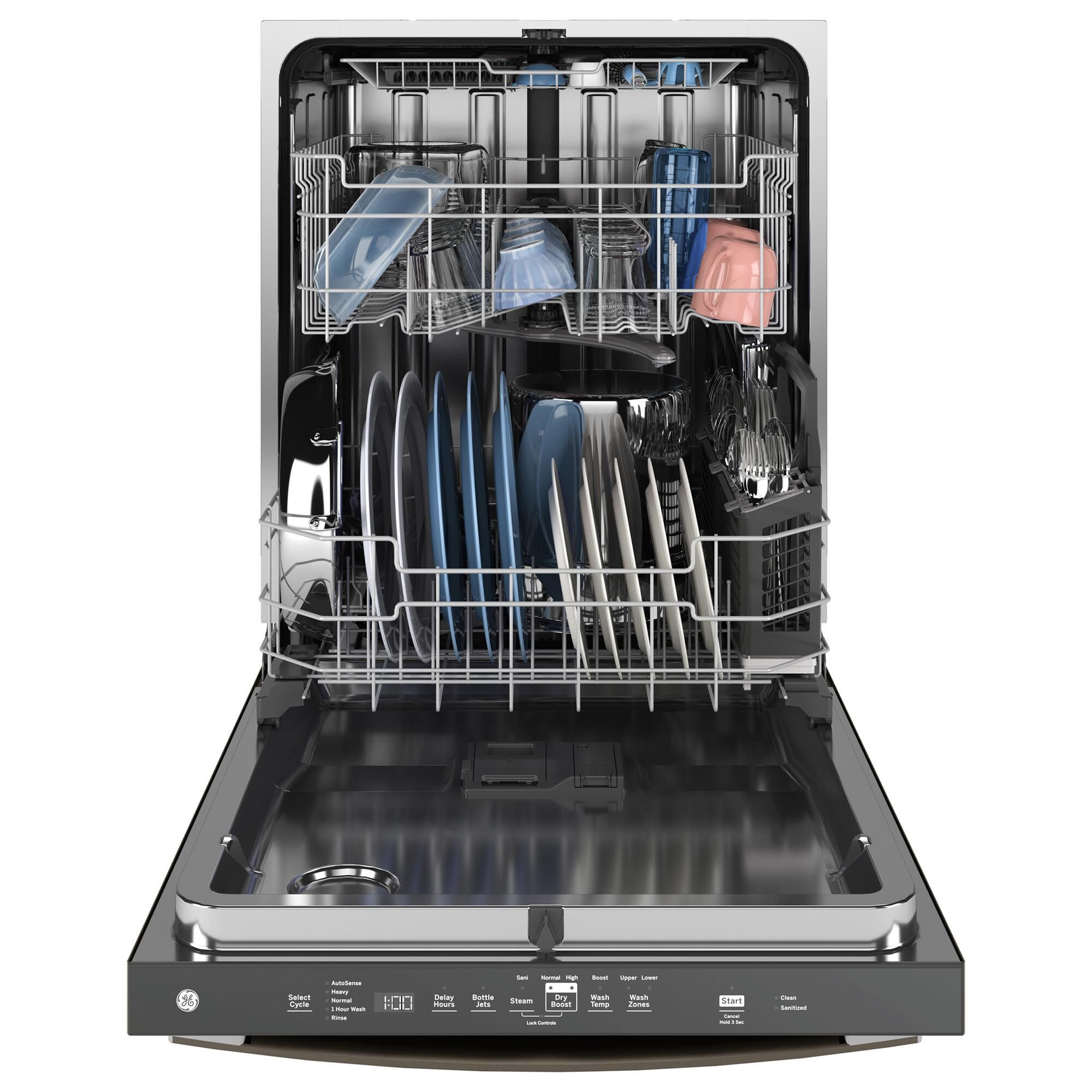 GE Appliances 24" Built-In Bar Handle Dishwasher with 45 dBA Quiet Package in Fingerprint Resistant Slate, , large