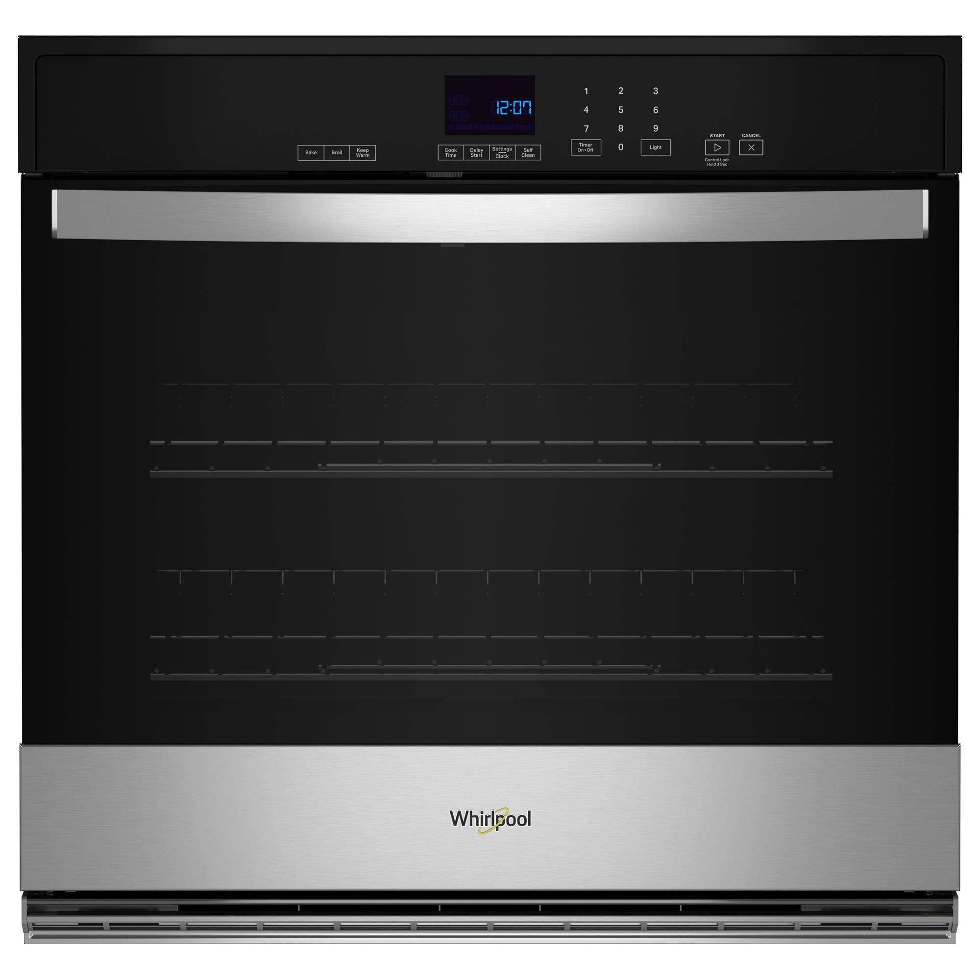 Whirlpool 30" Single Self-Cleaning Wall Oven in Stainless Steel