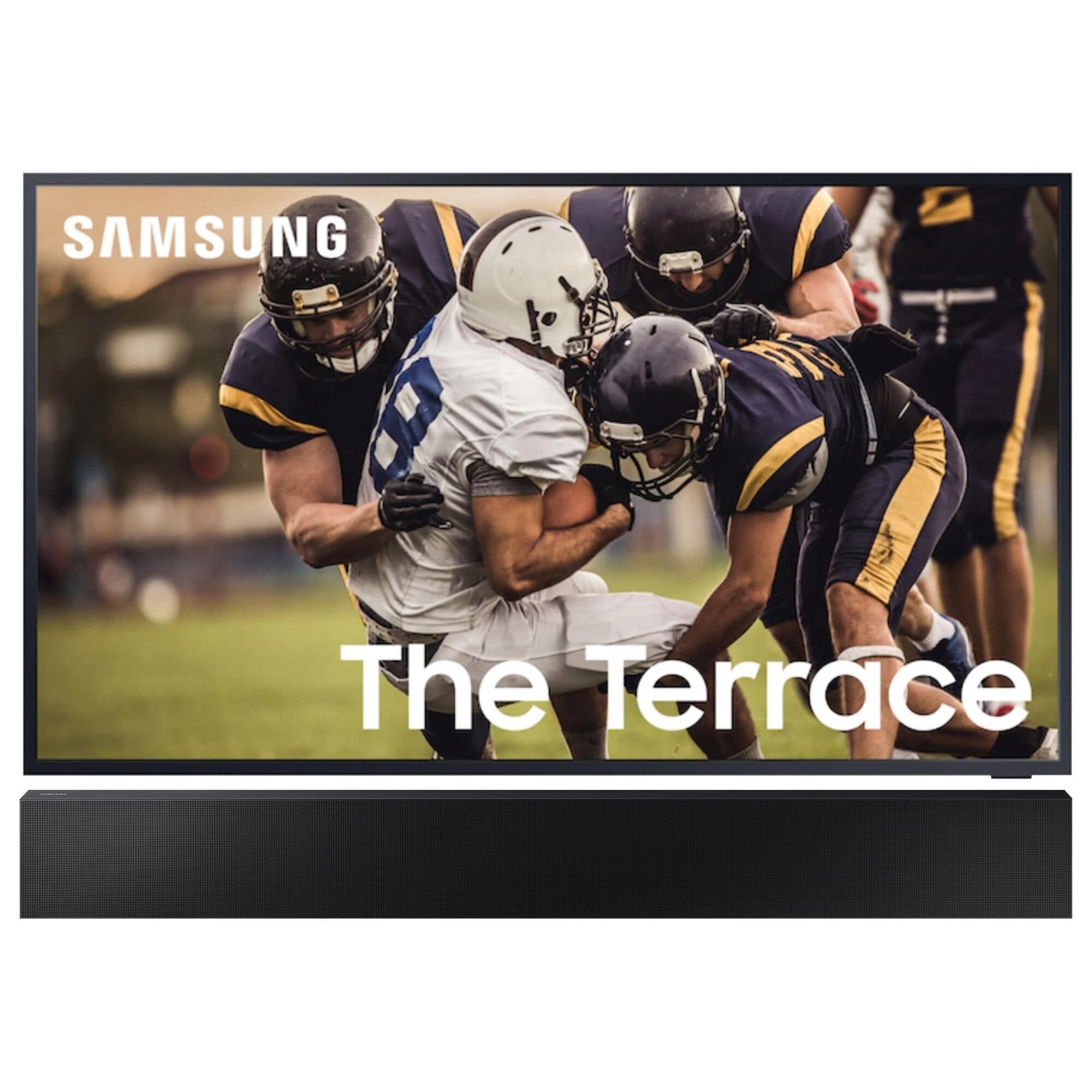 Samsung 55" Class The Terrace Partial Sun QLED 4K HDR - Smart TV and 3.0 Channel Soundbar in Titan Black, , large
