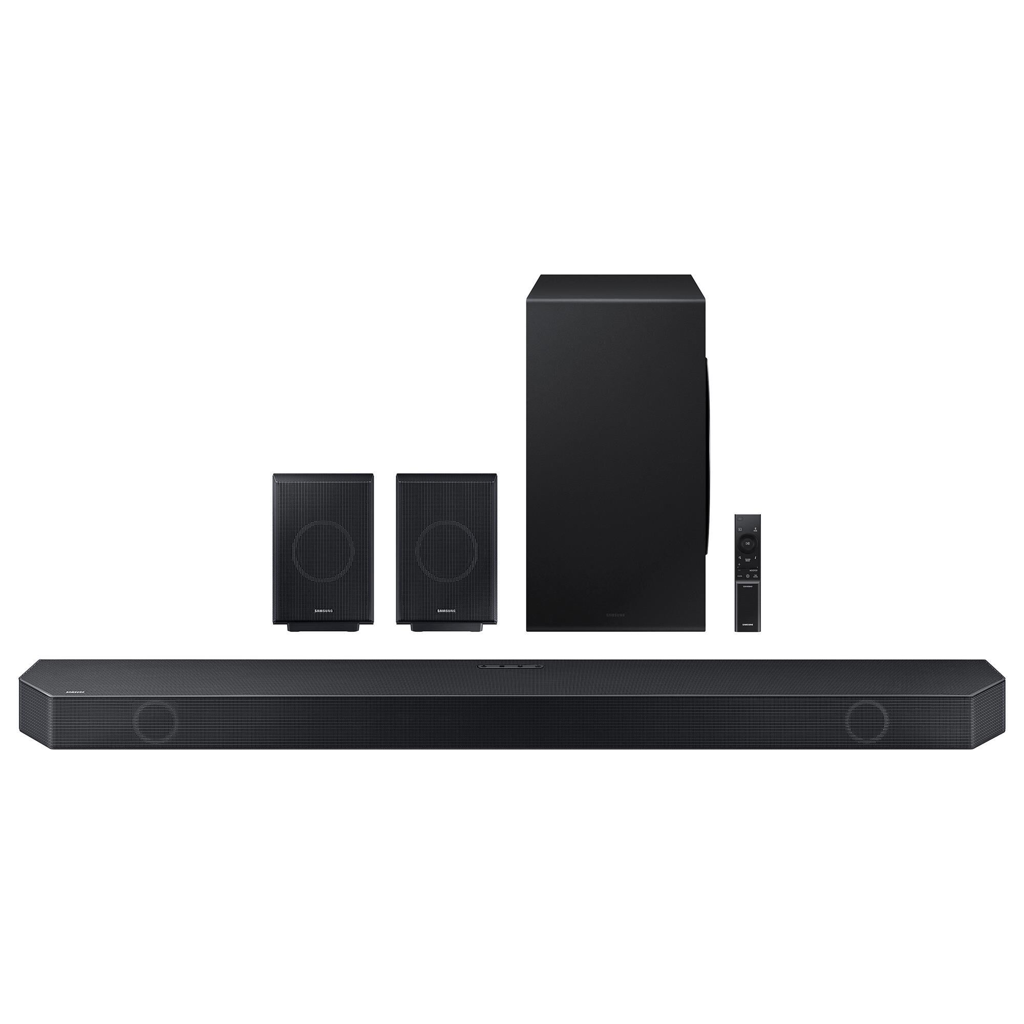 Samsung 130" Class The Premiere LSP9T 4K Smart Triple Laser Projector and 11.1.4 Channel Wireless Dolby Atmos Soundbar in Titan Black, , large