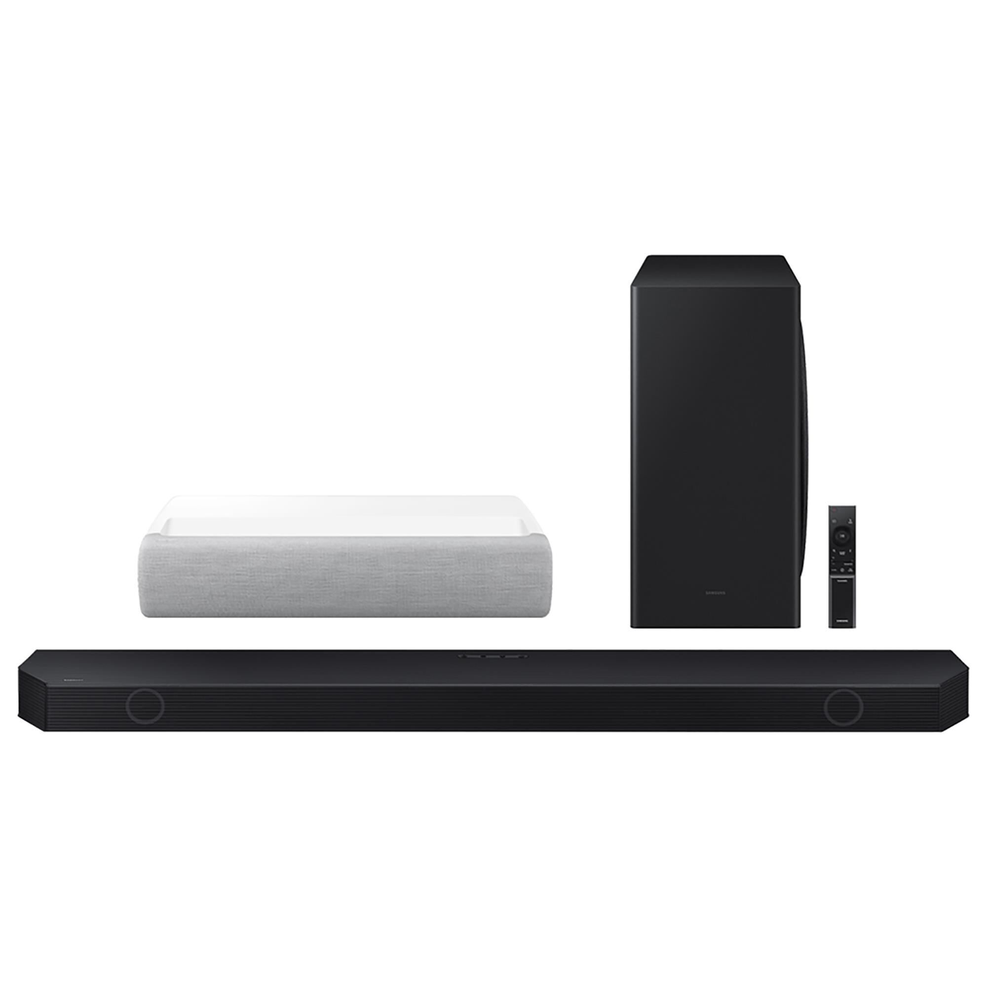 Samsung 130" Class The Premiere LSP9T 4K Smart Triple Laser Projector and 5.1.2 Channel Wireless Dolby Atmos Soundbar in Titan Black, , large