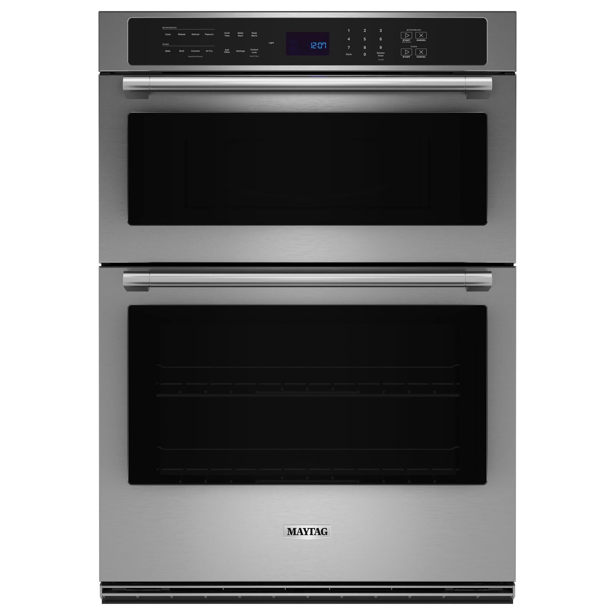 Maytag 30" Electric Wall Oven Microwave Combo with Air Fry in Fingerprint Resistant Stainless Steel, , large