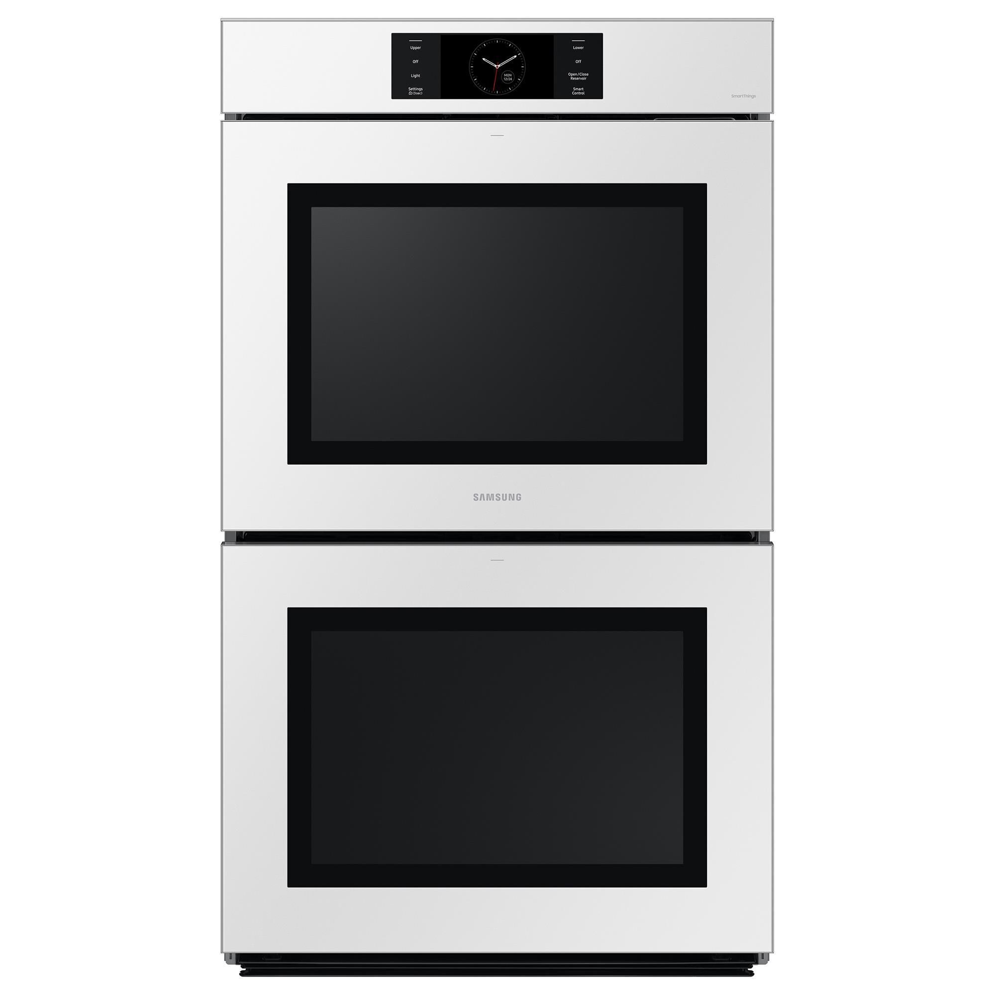 Samsung Bespoke Bespoke 30" Double Electric Wall Oven with Convection in White Glass