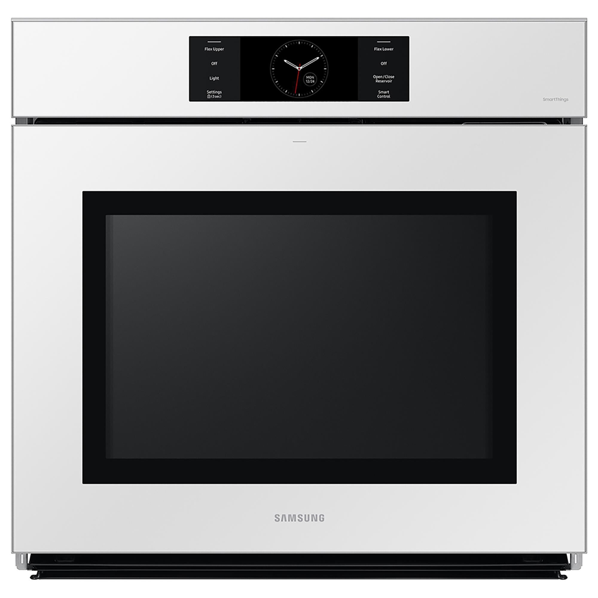 Samsung Bespoke Bespoke 30" Single Electric Wall Oven with Convection in White Glass