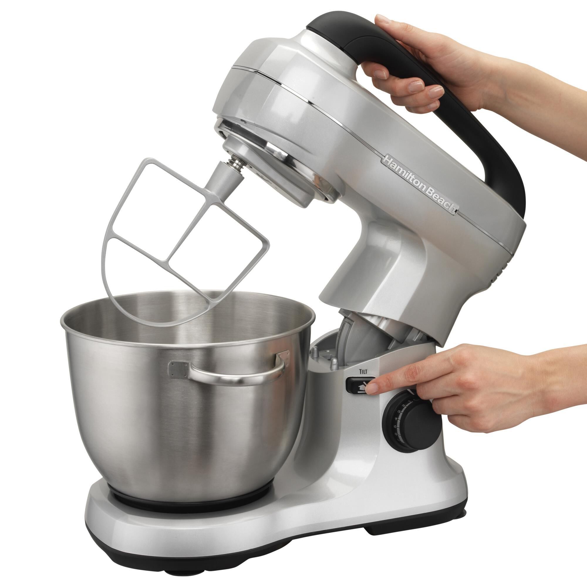 Hamilton Beach 7 Speed 4qt Stand Mixer Silver, , large