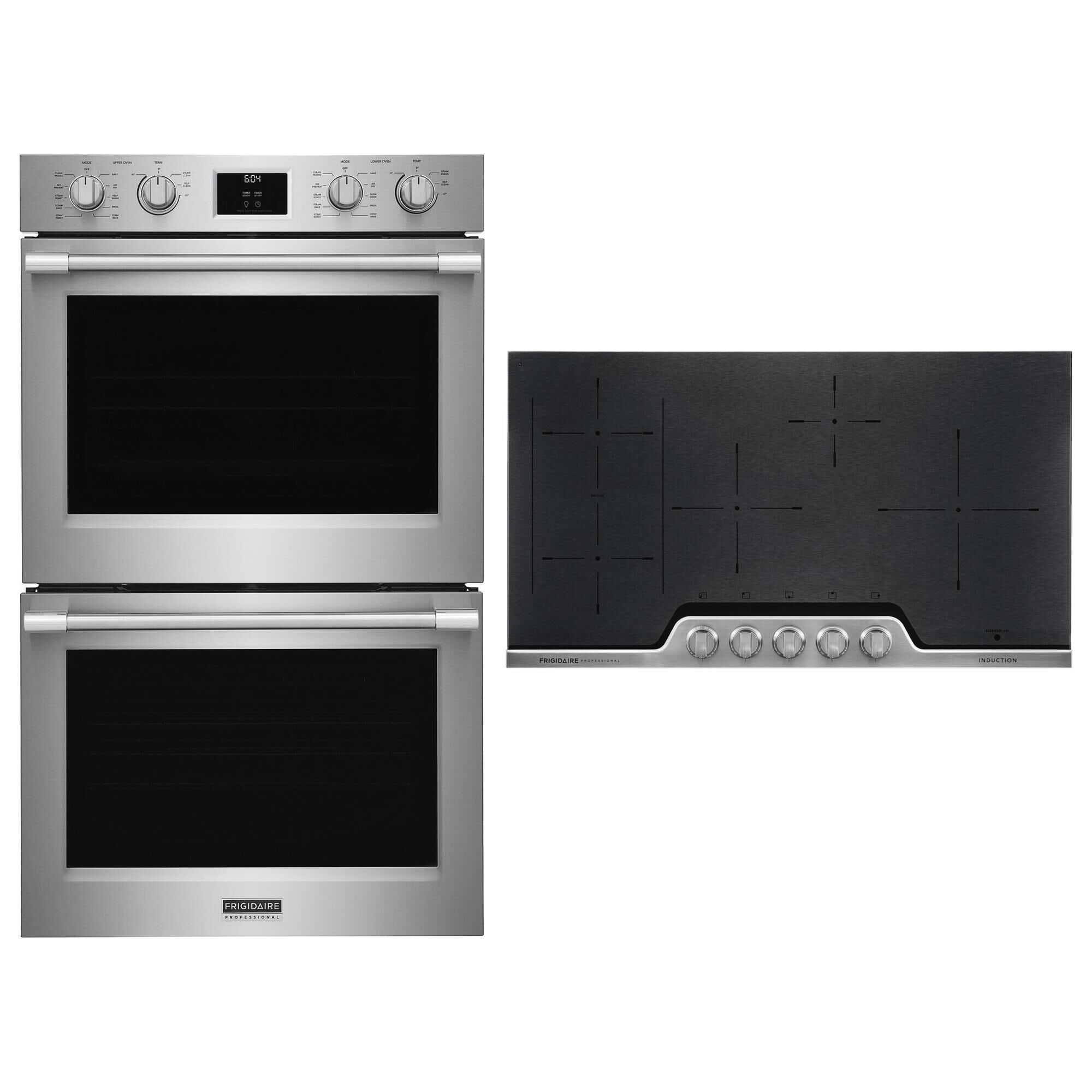 Frigidaire Professional 2-Piece Kitchen Package with 30" Double Electric Wall Oven and 36" Induction Cooktop in Stainless Steel, , large
