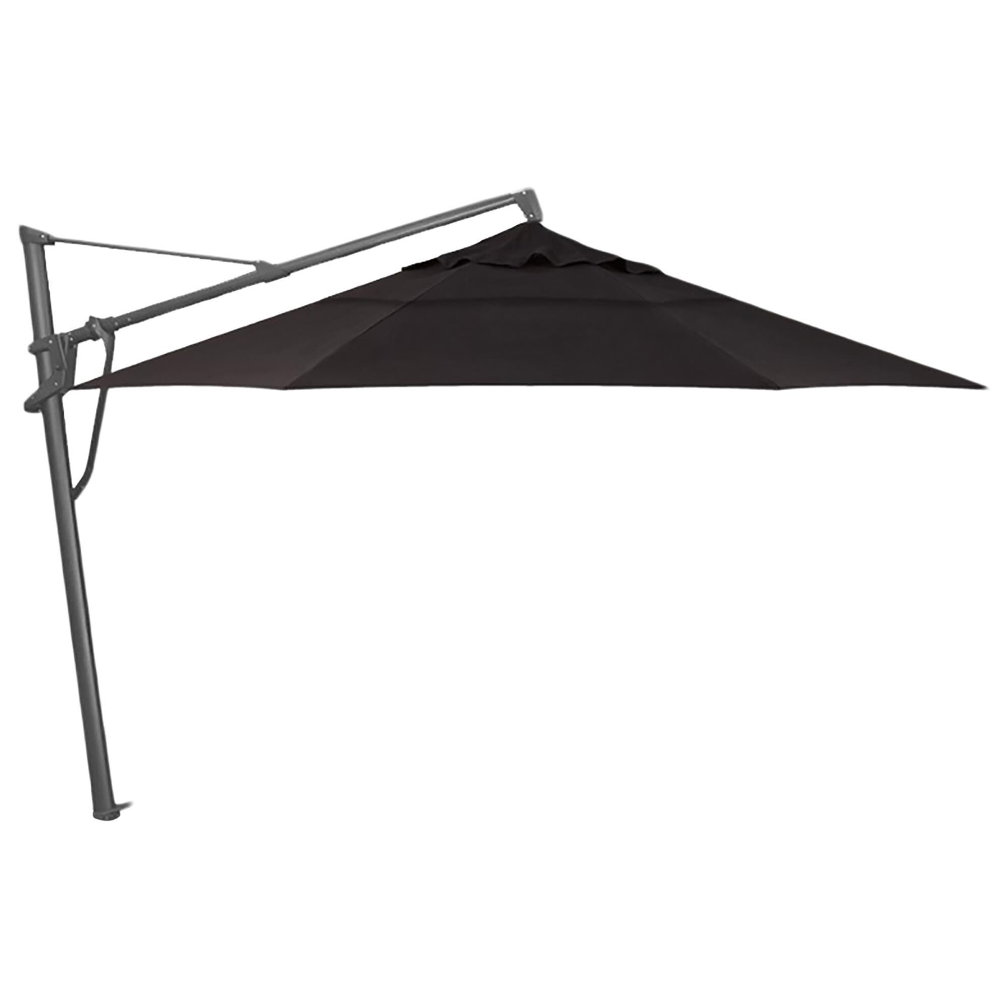 Garden Party 11" Black Cantilever Umbrella in Anthracite Frame without Base, , large