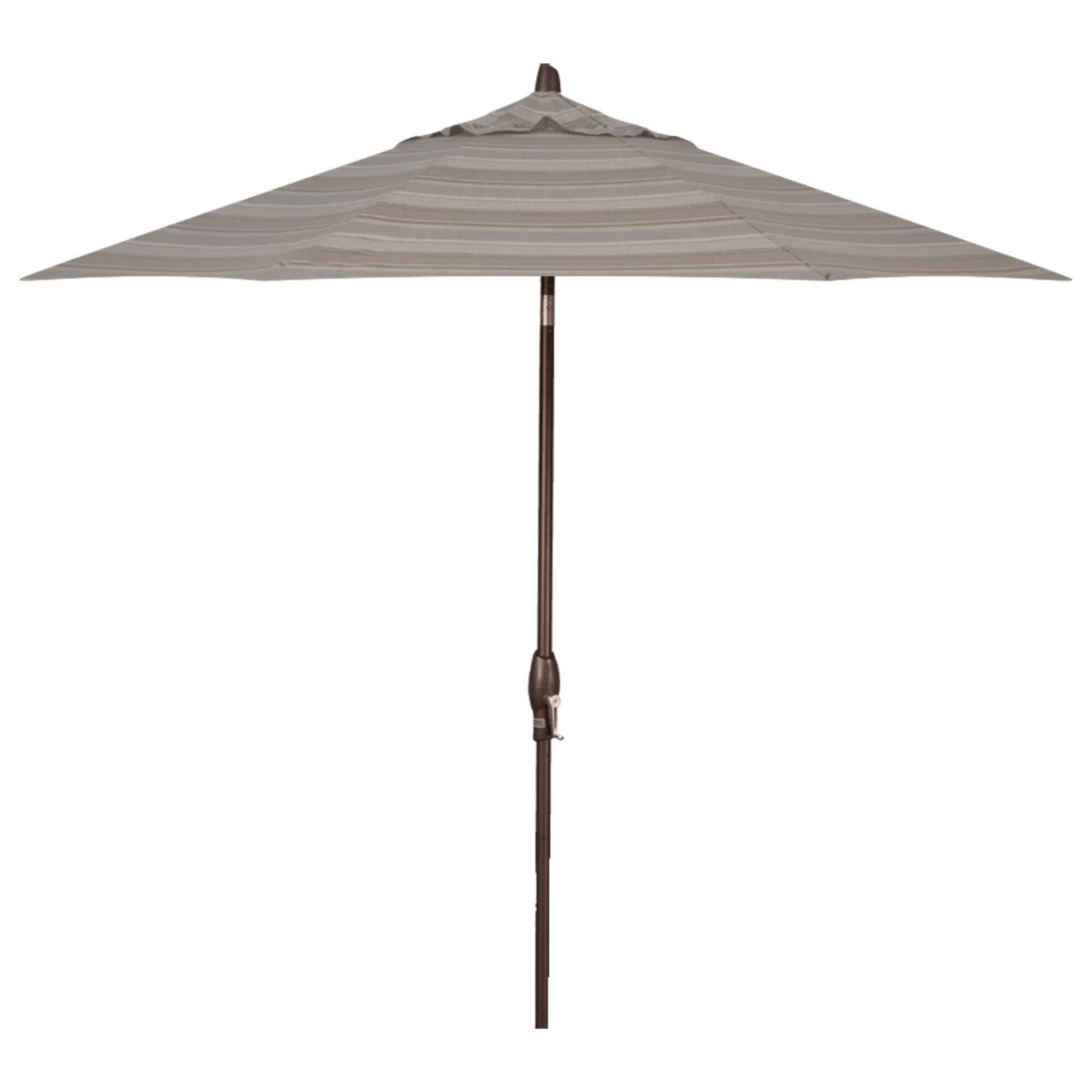 Garden Party 9" Trusted Fog Stripe Auto Tilt Umbrella without Base, , large