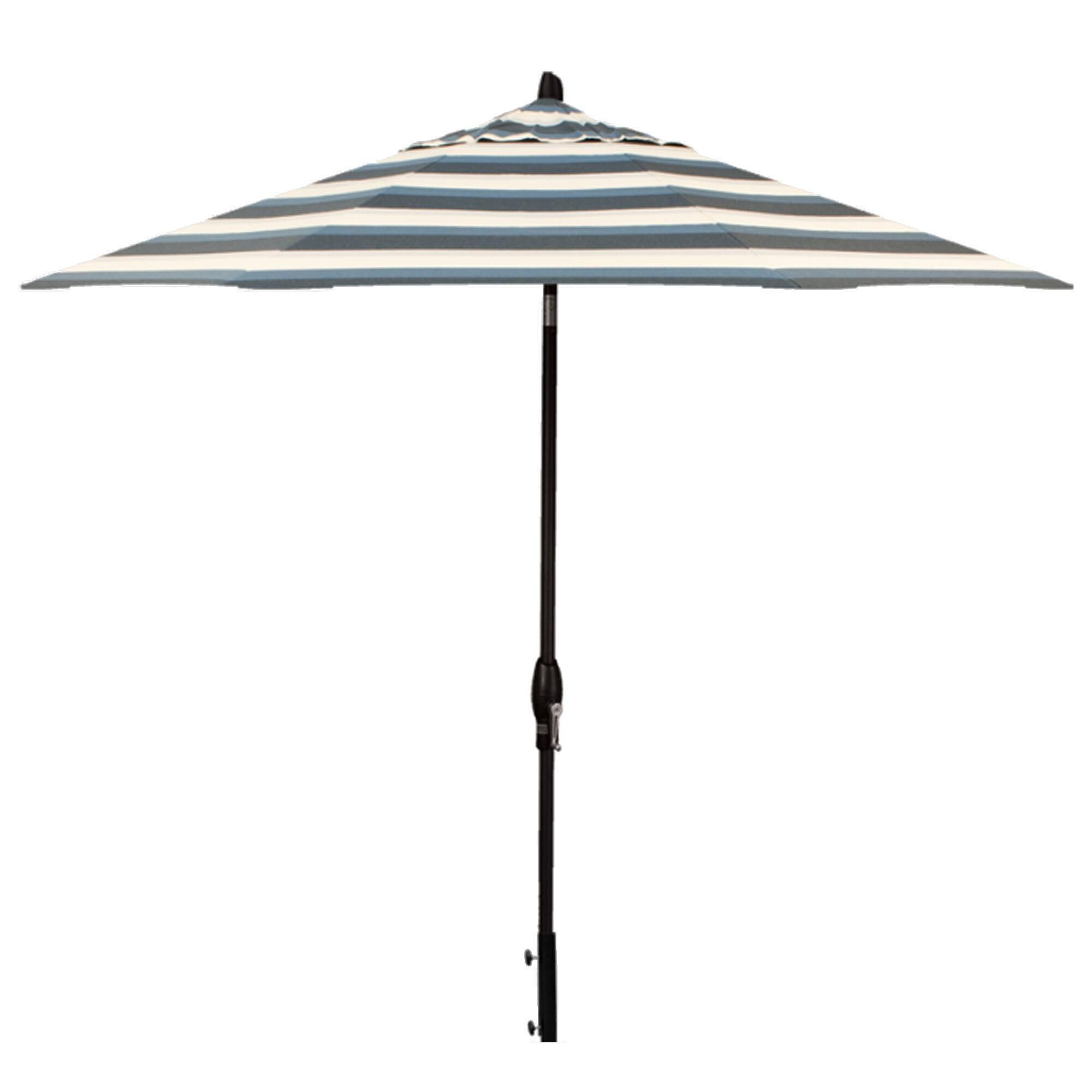 Garden Party 9" Gateway Coast Stripe Market Umbrella in Black Frame without Base, , large