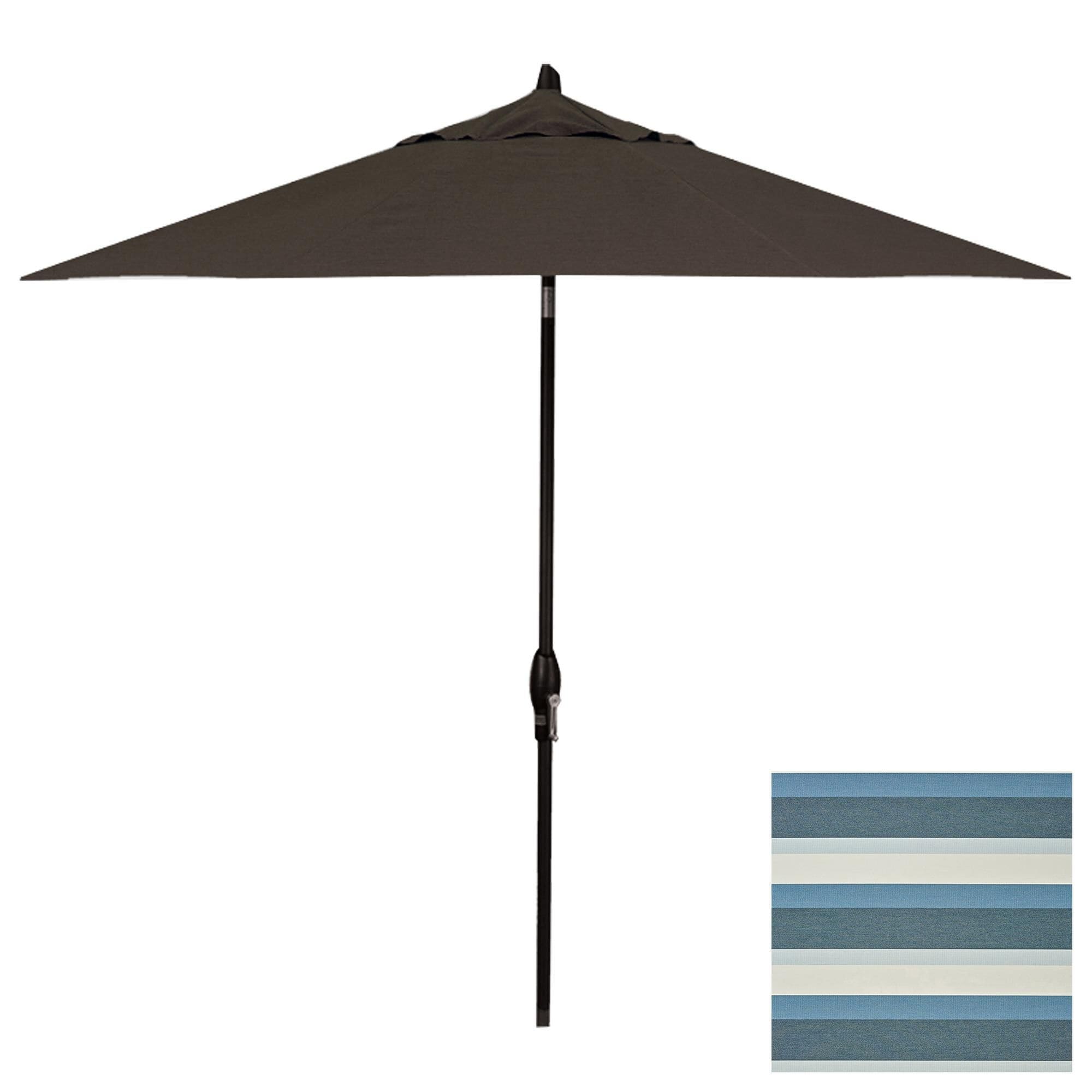 Garden Party 9" Gateway Coast Stripe Market Umbrella in Black Frame without Base, , large