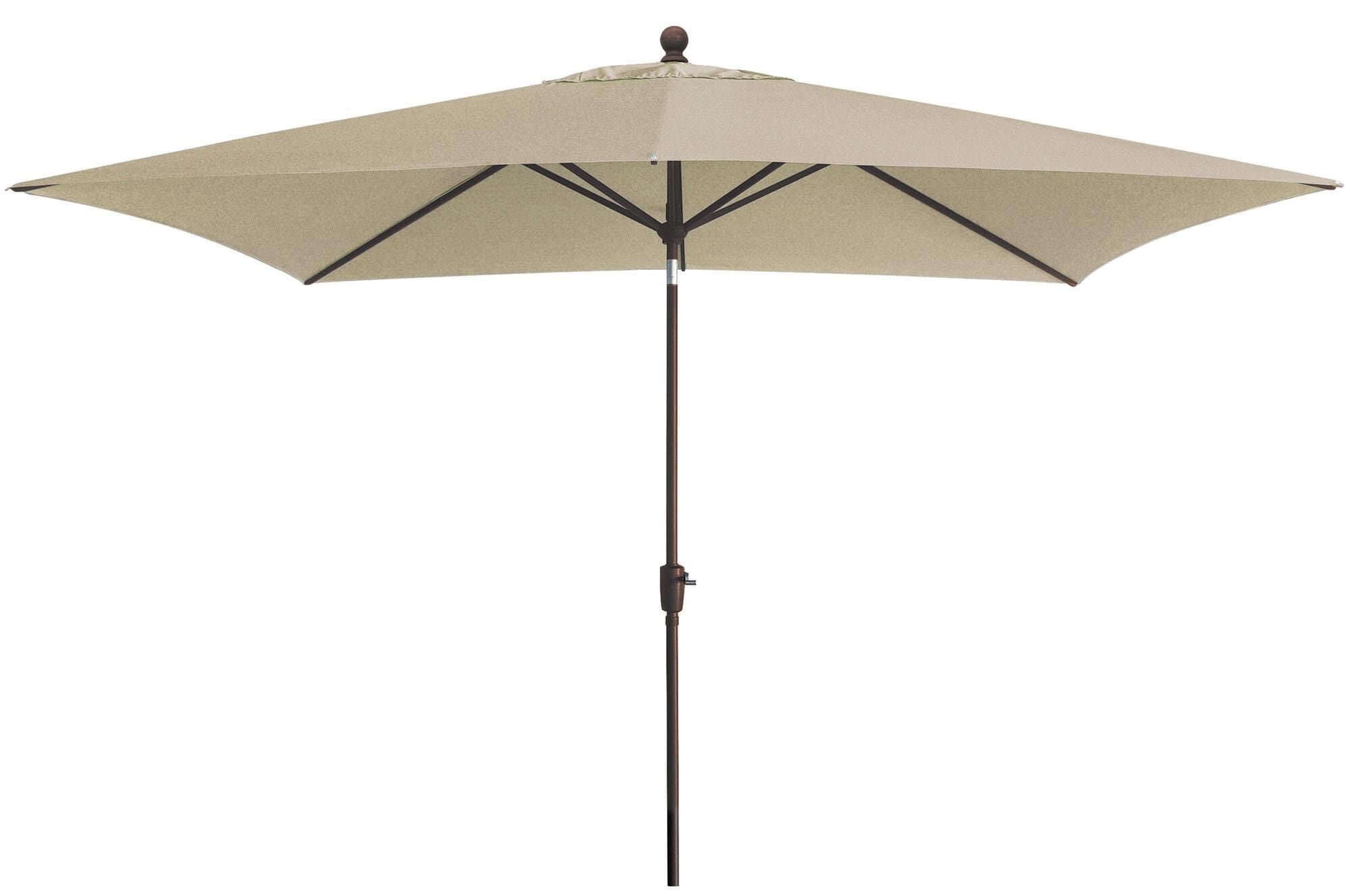 Garden Party 6.5" x 10" Ridge Beach Market Umbrella in Bronze Frame without Base, , large