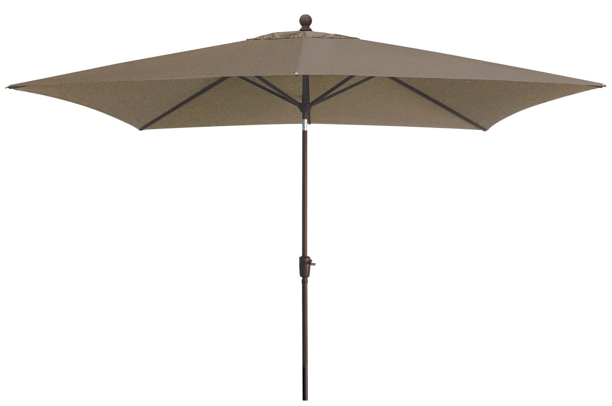 Garden Party 6.5" x 10" Sesame Market Umbrella in Bronze Frame without Base, , large