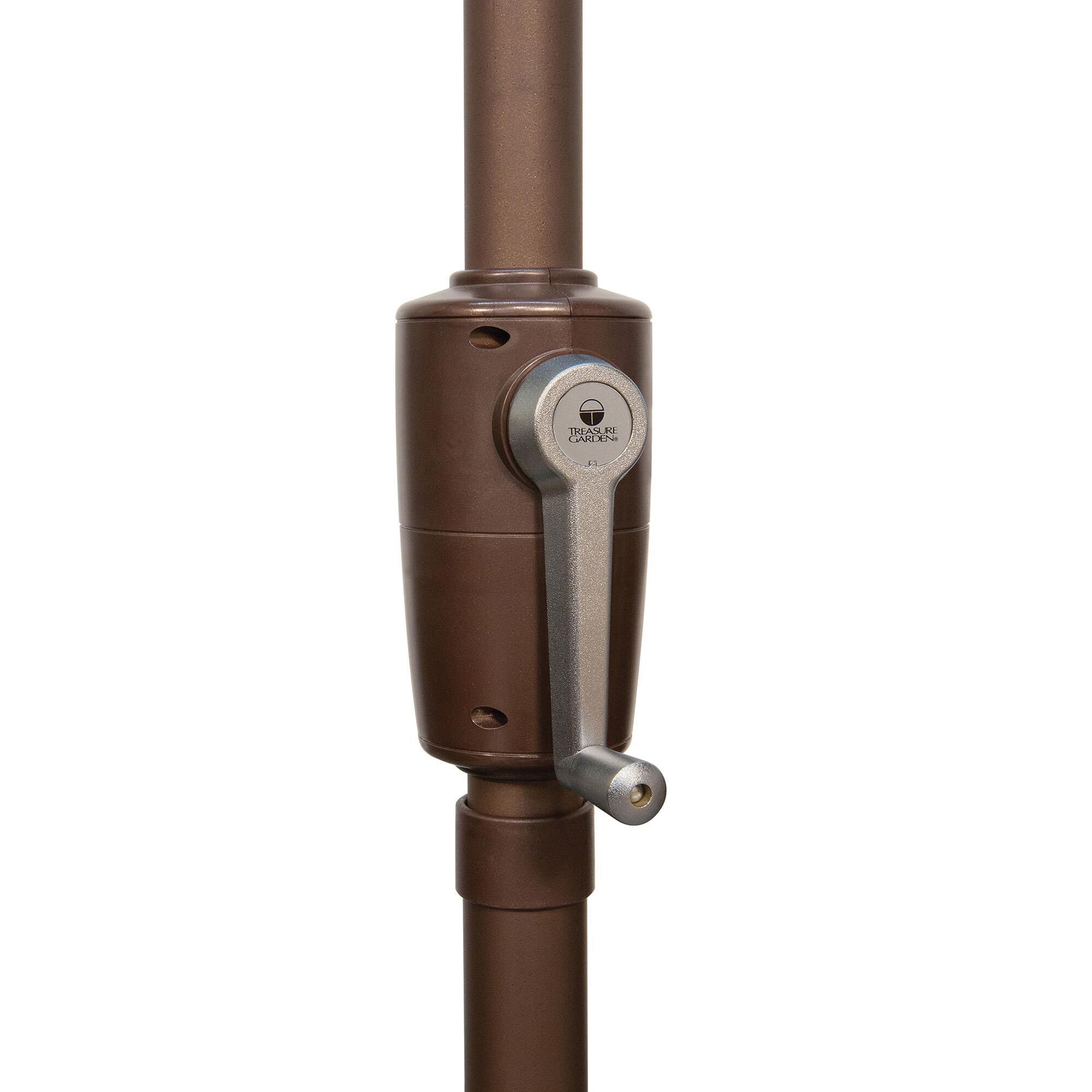 Garden Party 9" Charcoal Market Umbrella in Bronze Frame without Base, , large