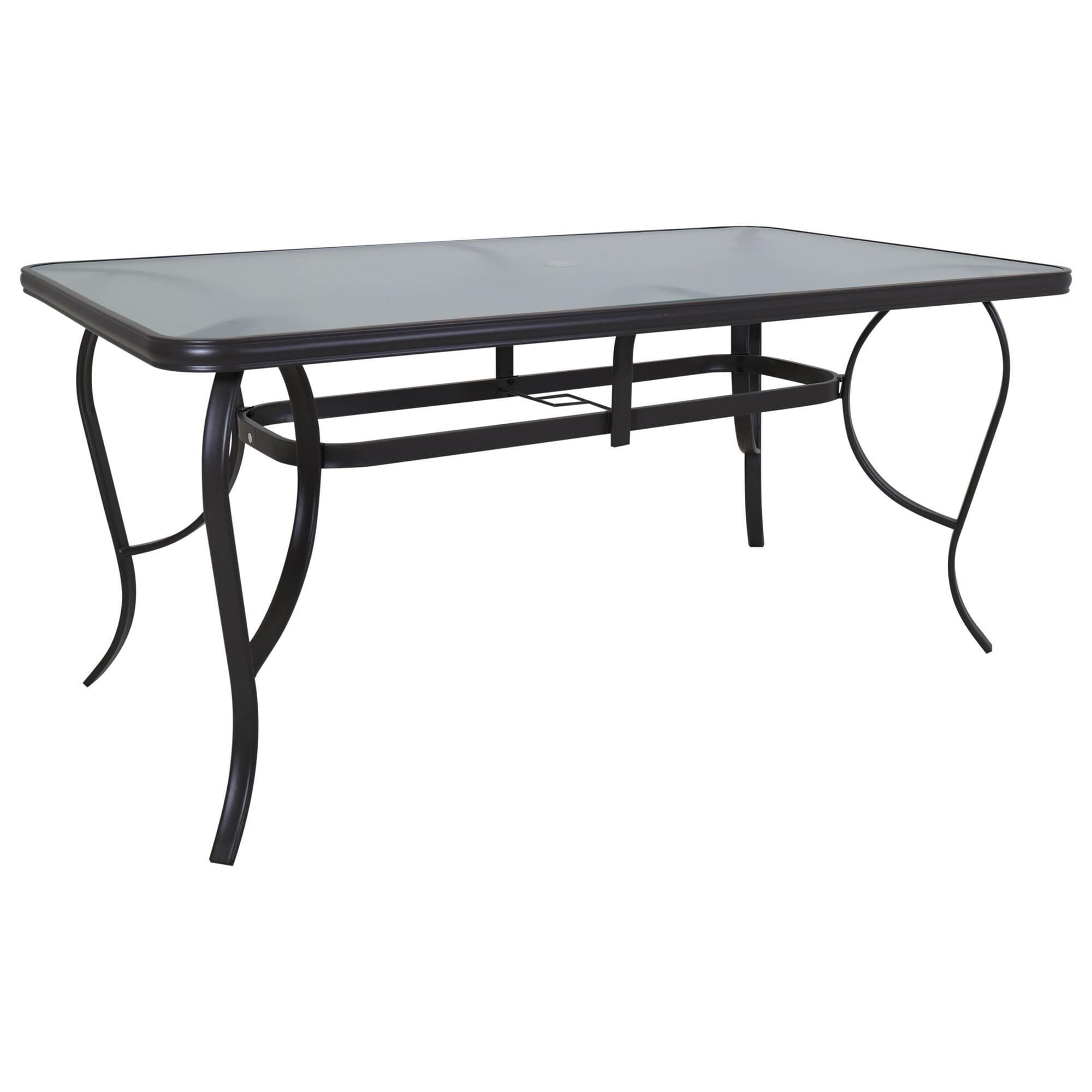 Redline Creation Inc. 35 x 62in Black Table with Hole for an Umbrella, , large