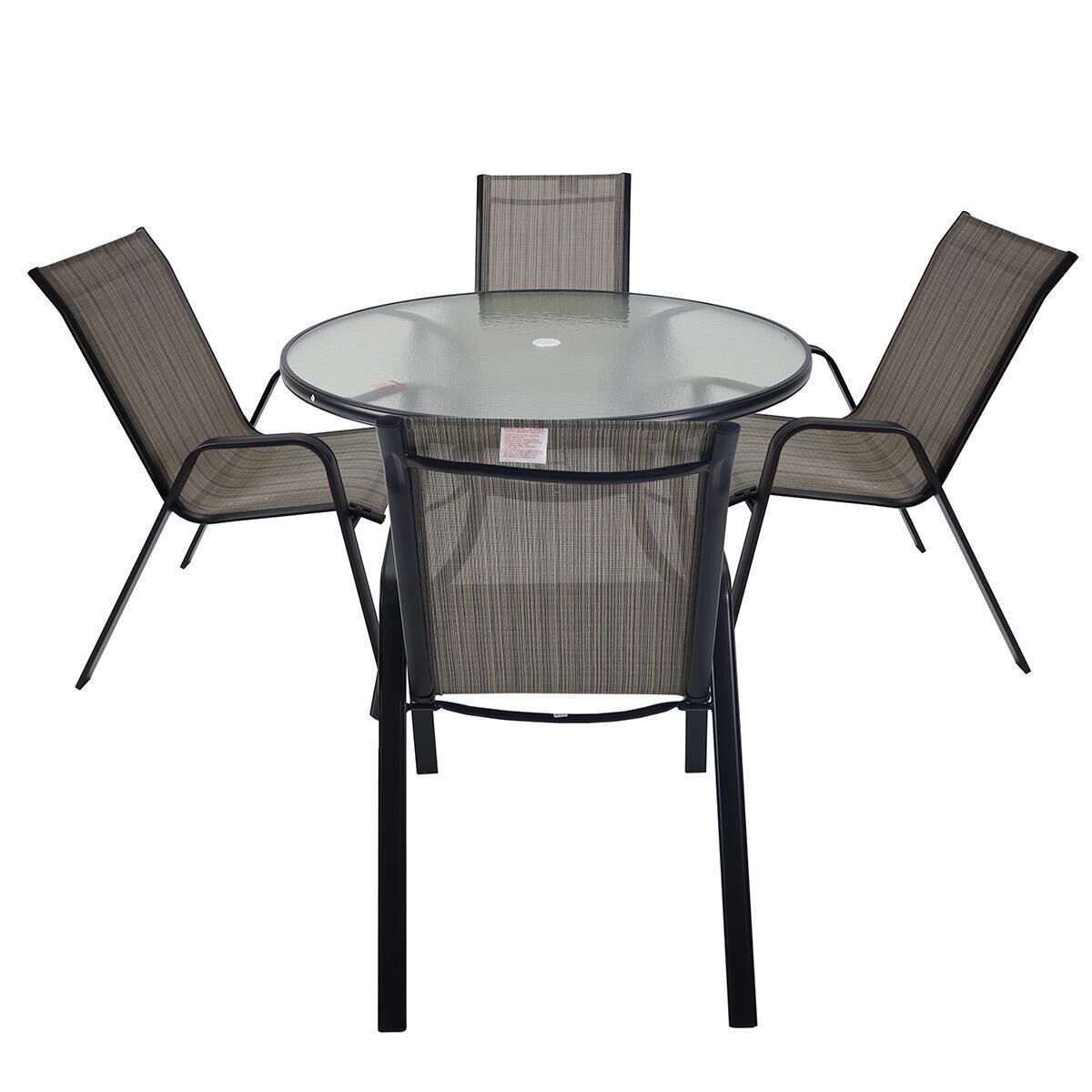 Redline Creation Inc. 45in Round Table in Matte Black, , large