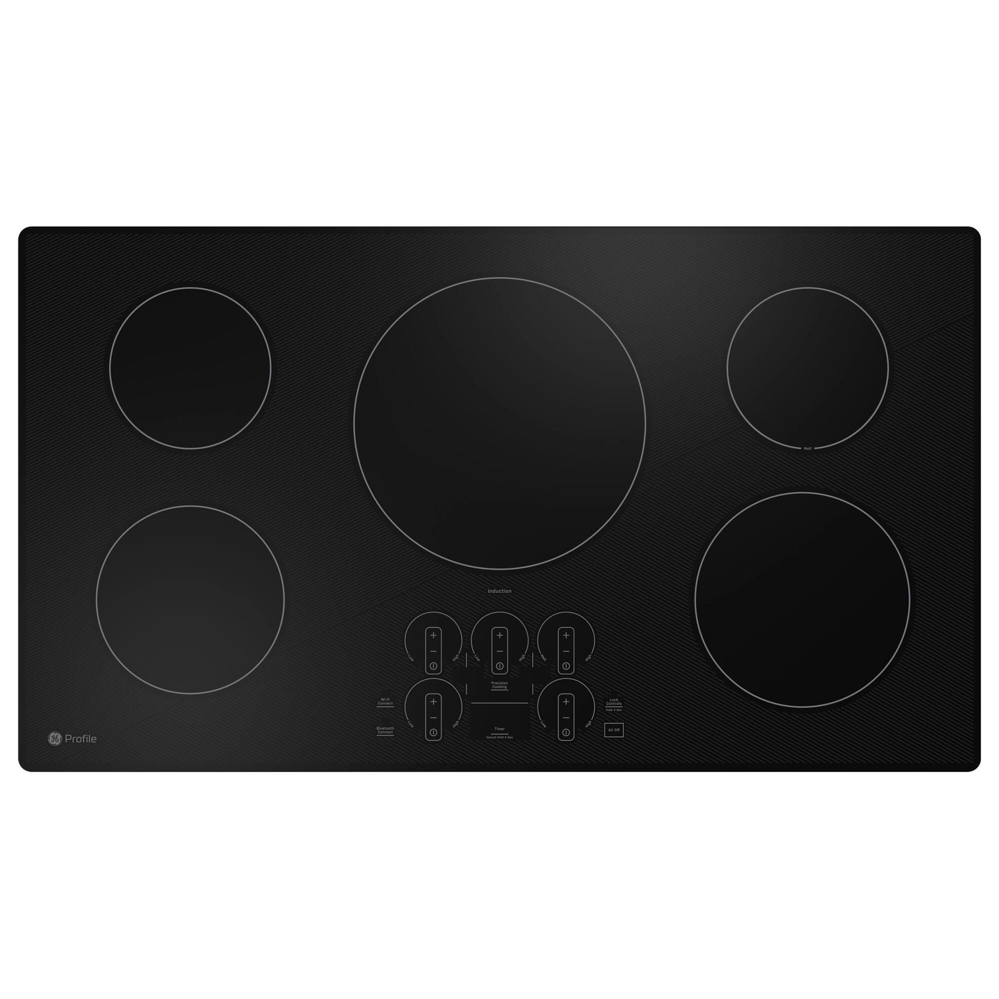 GE Profile 2-Piece Kitchen Package with Stainless Steel 30" Smart Built-In Convection Double Wall Oven and Black 36" Induction Cooktop, , large