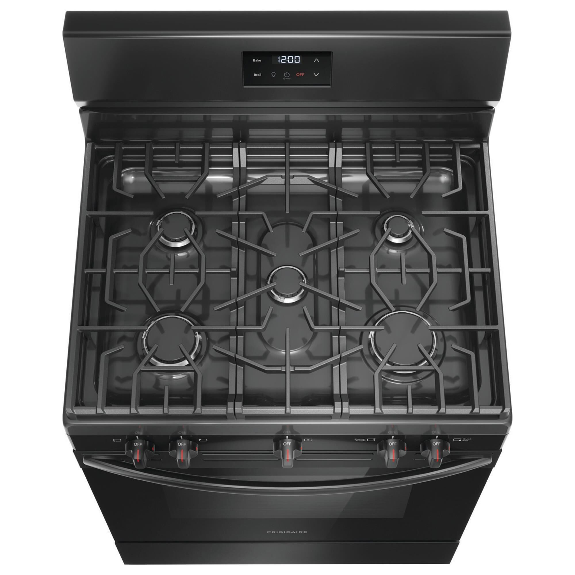 Frigidaire 30" Freestanding Gas Range with Quick Boil Burner in Black, , large