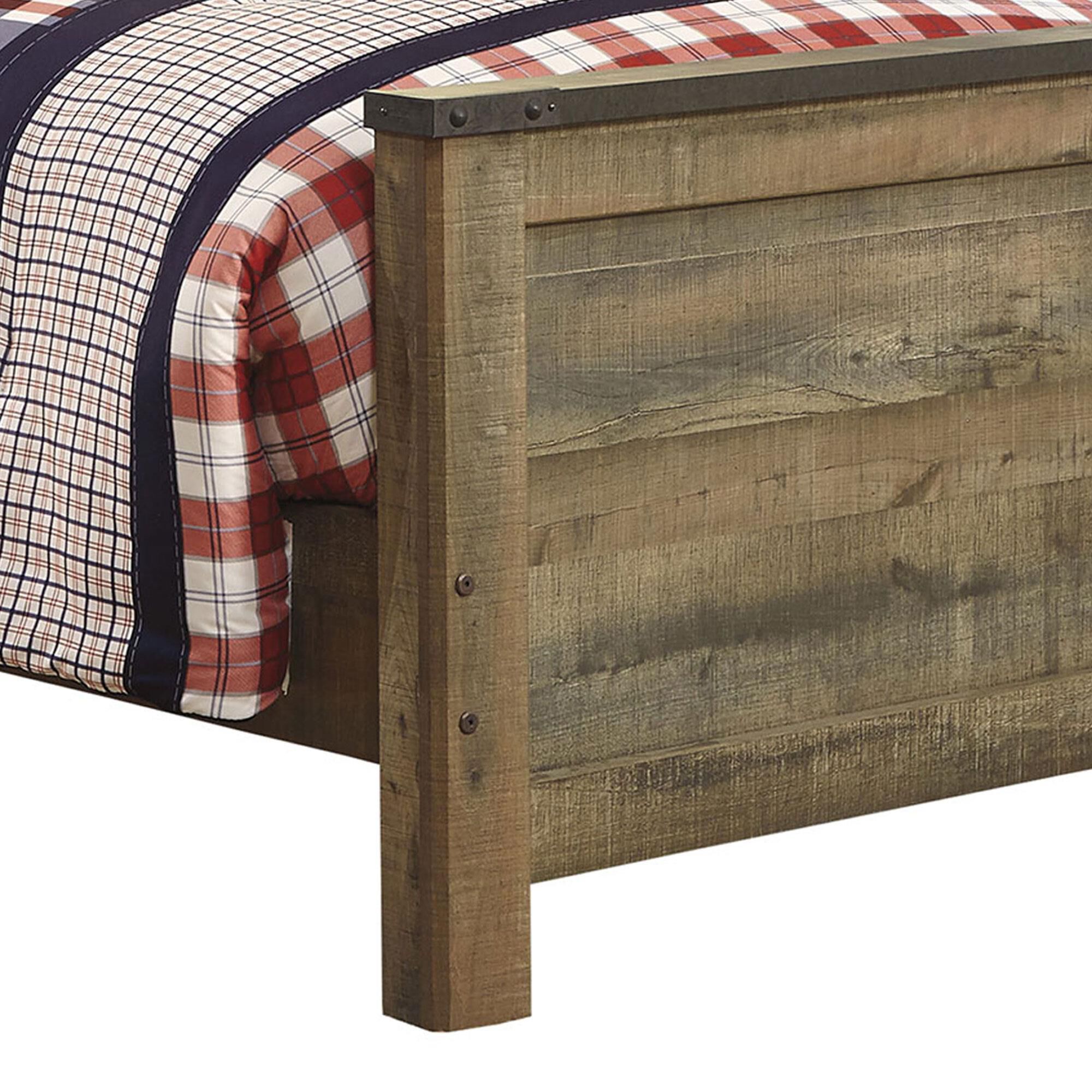 Signature Design by Ashley Trinell Twin Bookcase Bed in Replicated Oak Grain, , large
